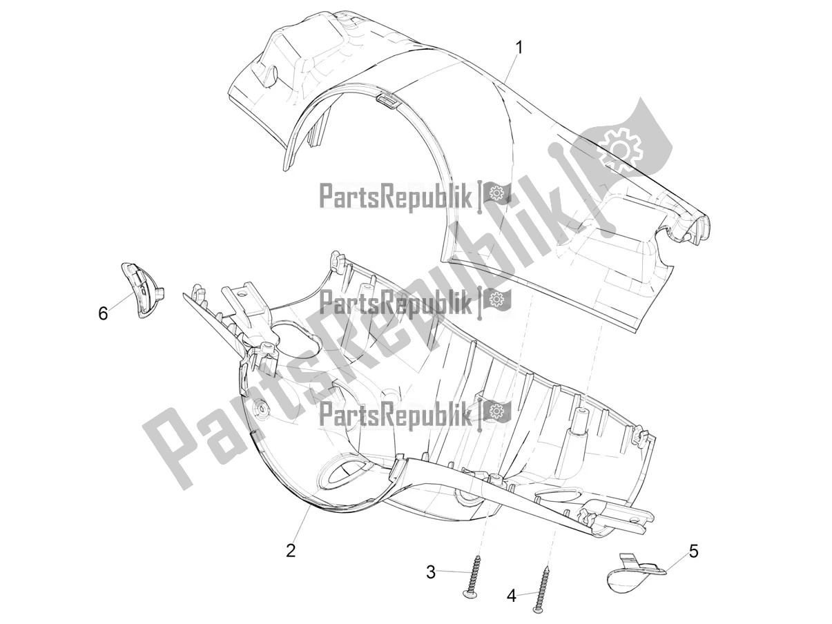 Tutte le parti per il Coperture Per Manubri del Vespa Elettrica BE, DE, EU, FR, GB, IT 0 2019