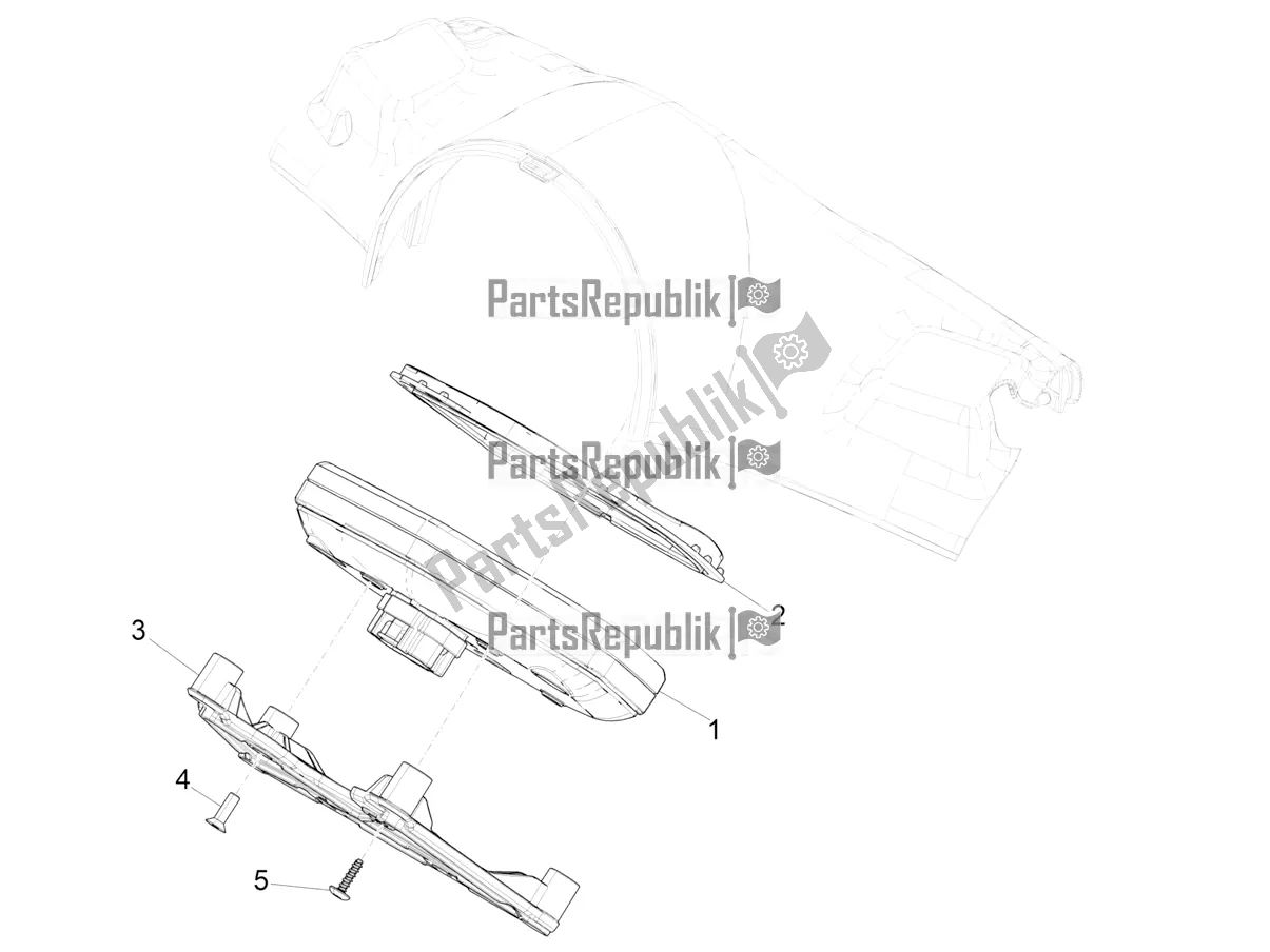 Wszystkie części do Kombinacja Mierników - Cruscotto Vespa Elettrica Motociclo 70 KM/H 2019