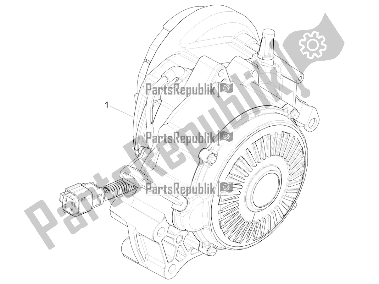 Toutes les pièces pour le Moteur, Assemblage du Vespa Elettrica Motociclo 70 KM/H 2020