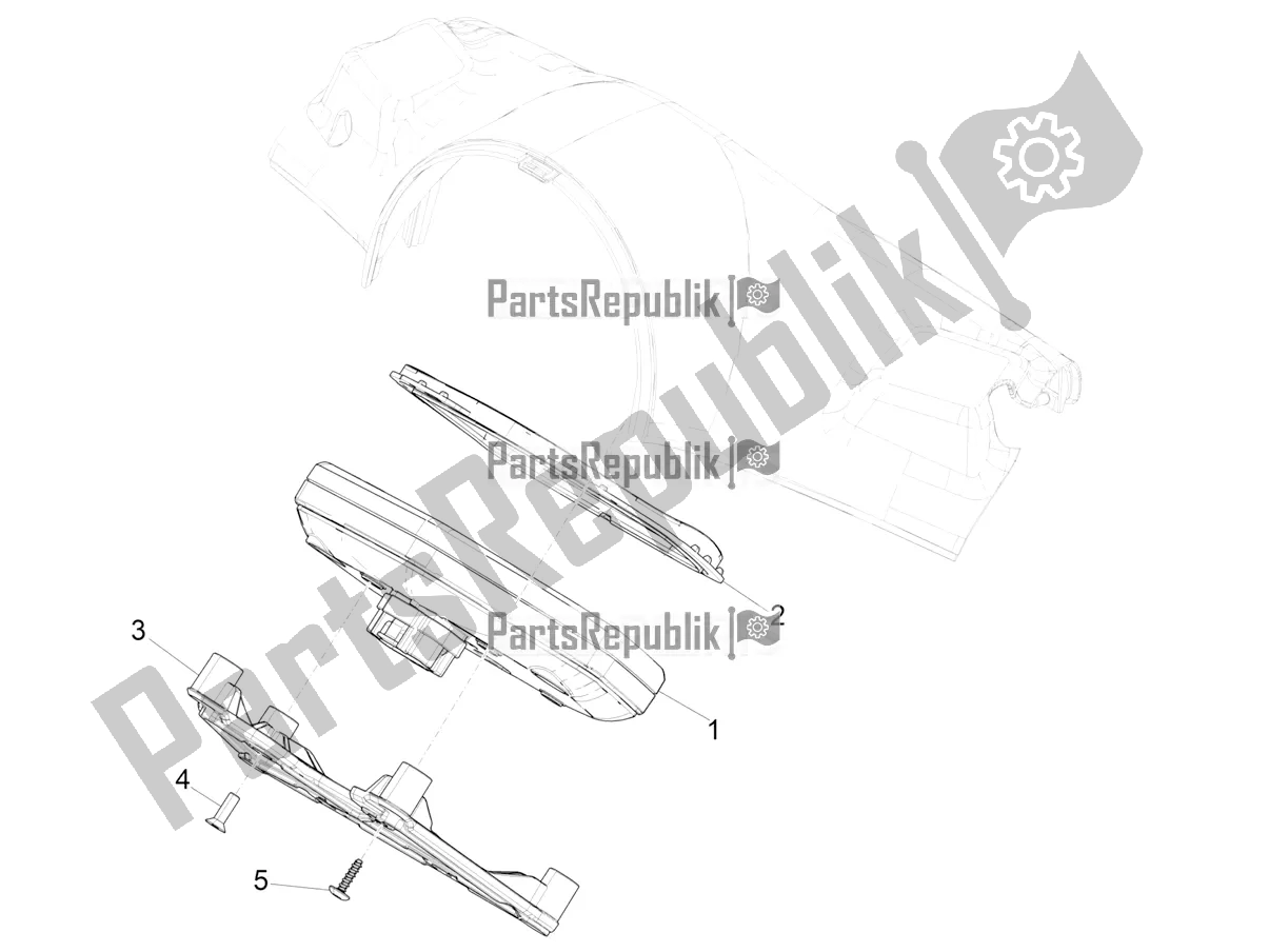 All parts for the Meter Combination - Cruscotto of the Vespa Elettrica Motociclo 70 KM/H 2020