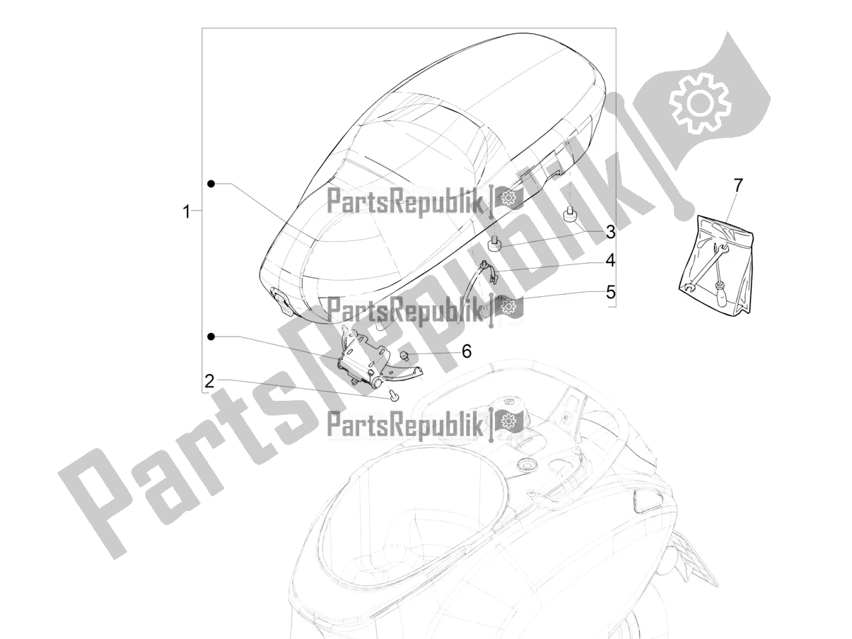 Toutes les pièces pour le Selle / Sièges du Vespa Elettrica Motociclo 70 KM/H 2020