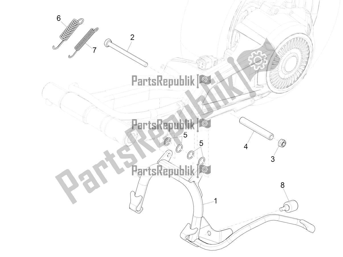 Wszystkie części do Stoisko / S Vespa Elettrica Motociclo 70 KM/H USA 2020