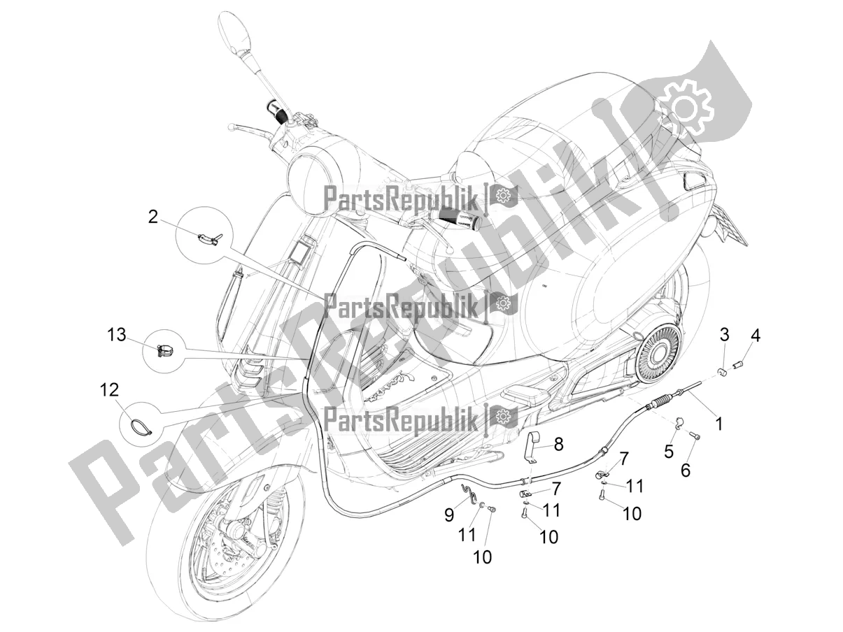 Wszystkie części do Transmisje Vespa Elettrica Motociclo 70 KM/H USA 2020