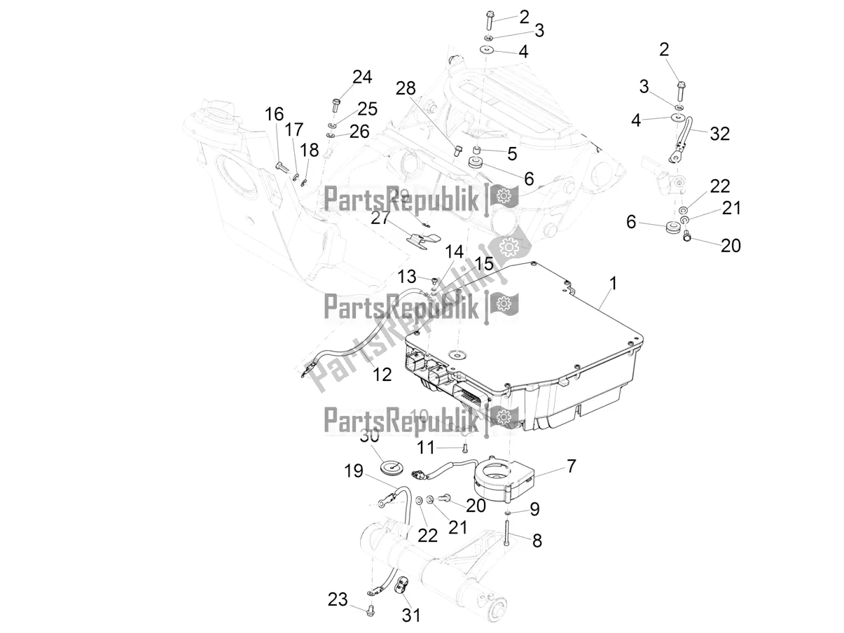 All parts for the Electrical System Components of the Vespa Elettrica Motociclo 70 KM/H USA 2022