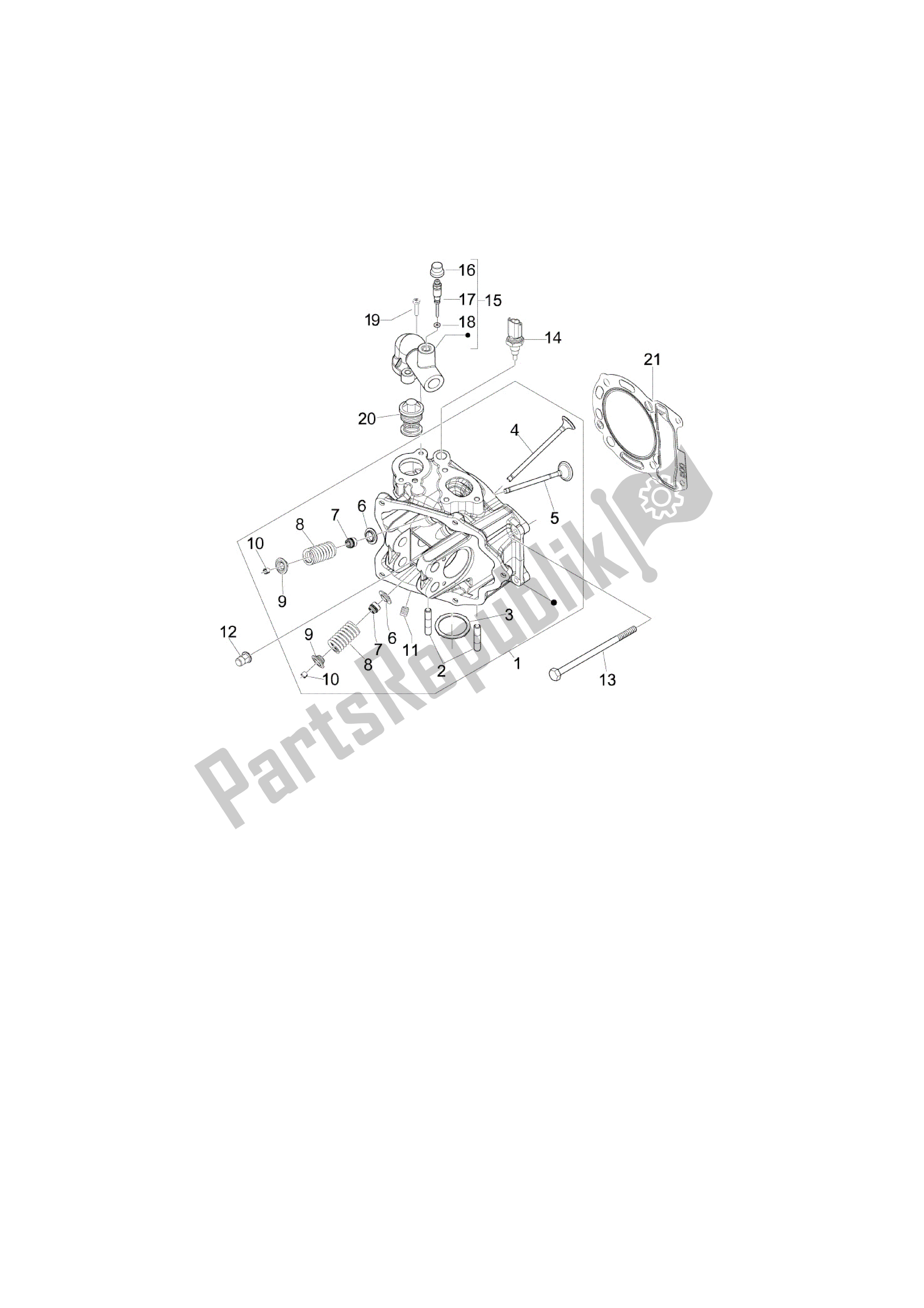 Toutes les pièces pour le Grupo Culata - Valvula du Vespa GTS 125 2009 - 2015