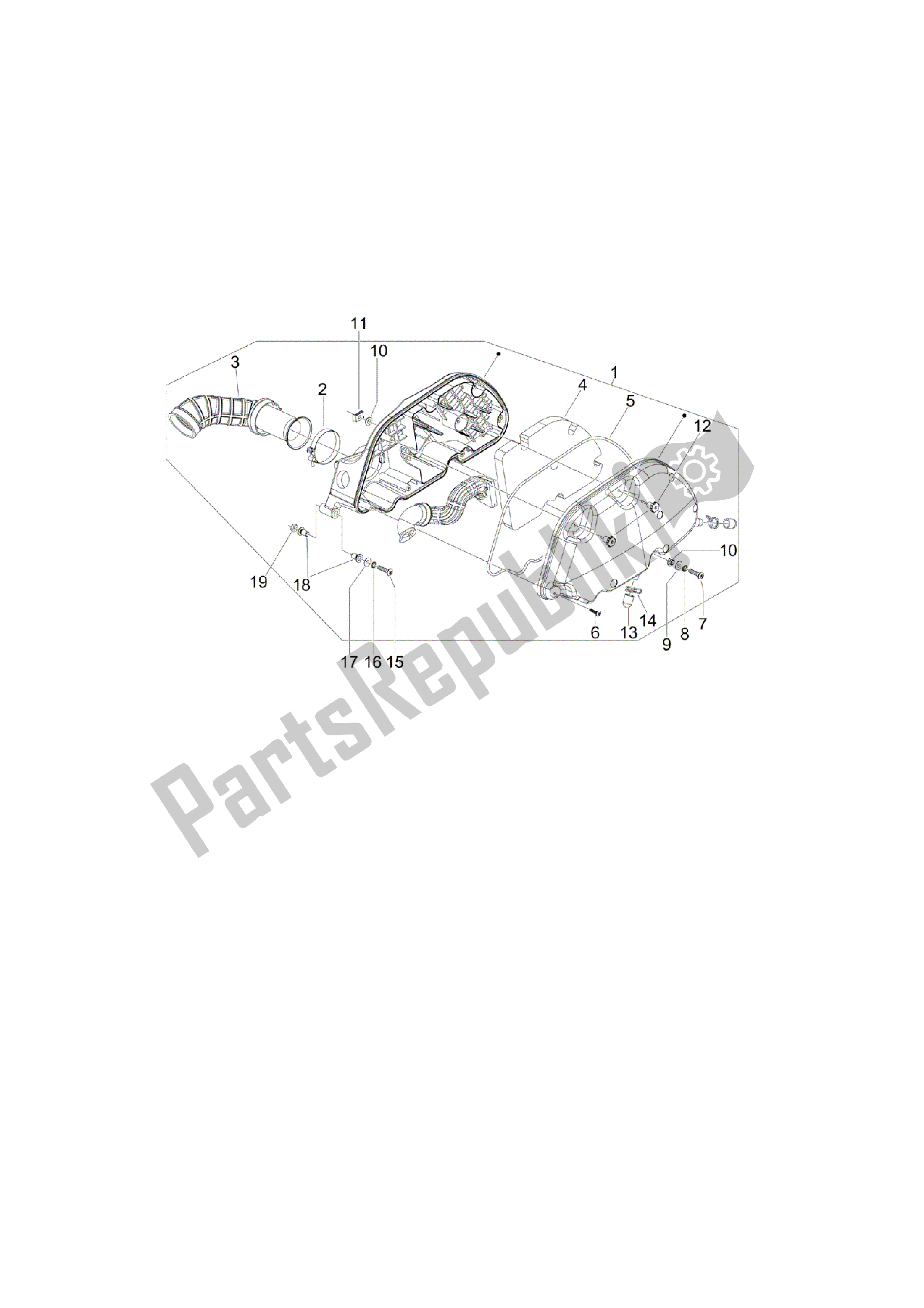 Alle onderdelen voor de Filtro De Aire van de Vespa GTS 125 2009 - 2015