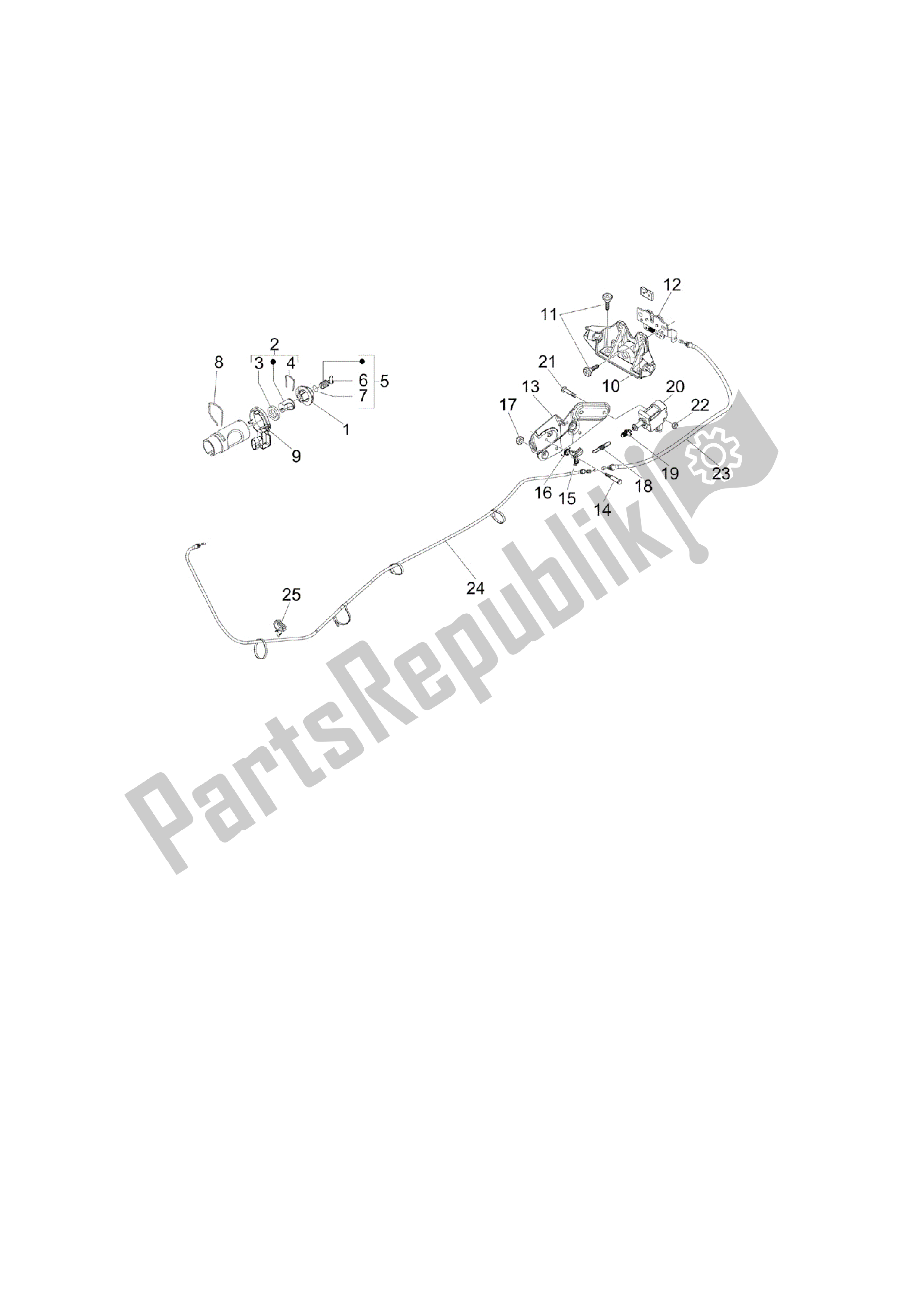 Toutes les pièces pour le Cerraduras du Vespa GTS 125 2009 - 2015