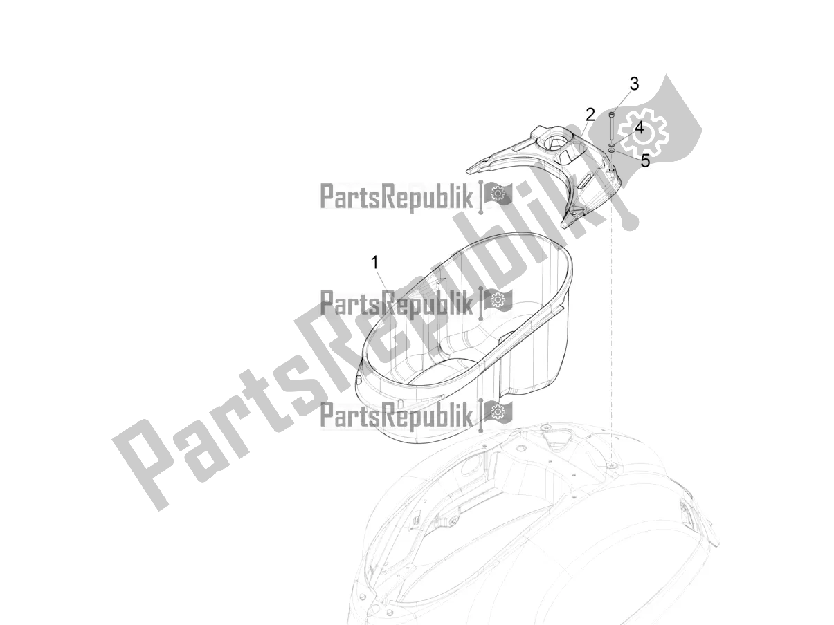 Wszystkie części do Obudowa Kasku - Pod Siod? Em Vespa GTS 125 ABS 2019