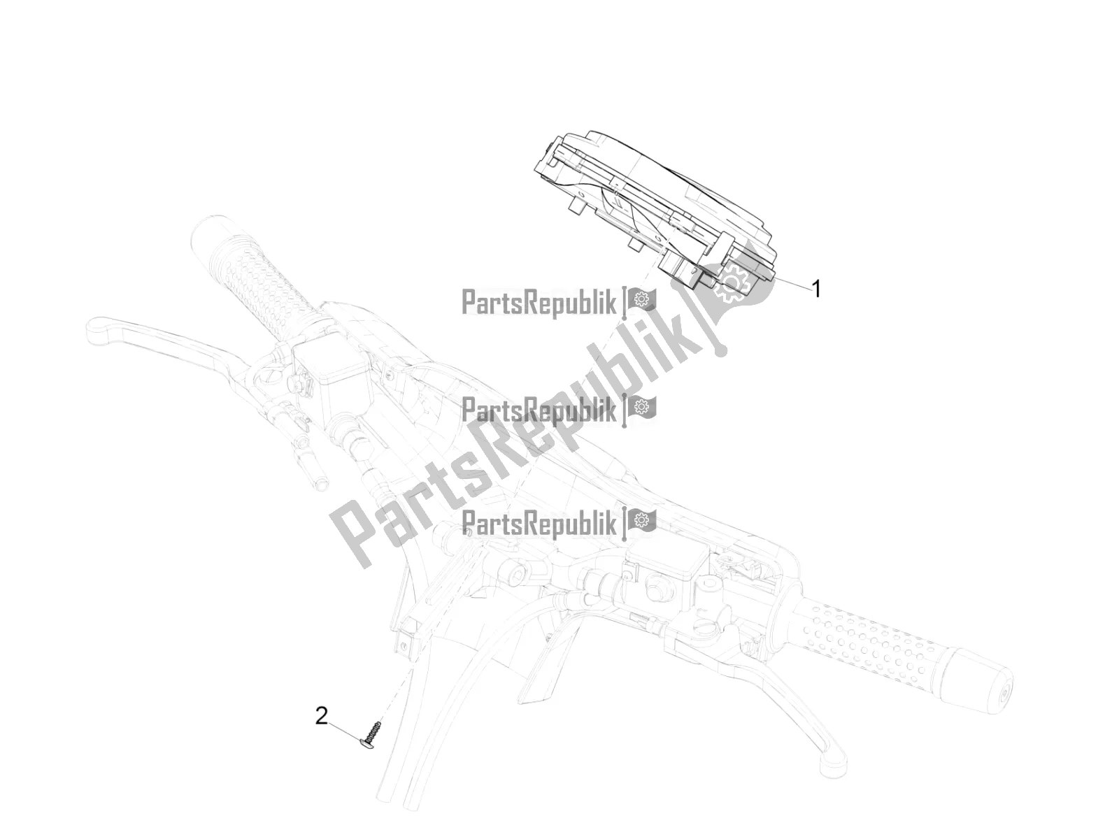 All parts for the Meter Combination - Cruscotto of the Vespa GTS 125 ABS 2021