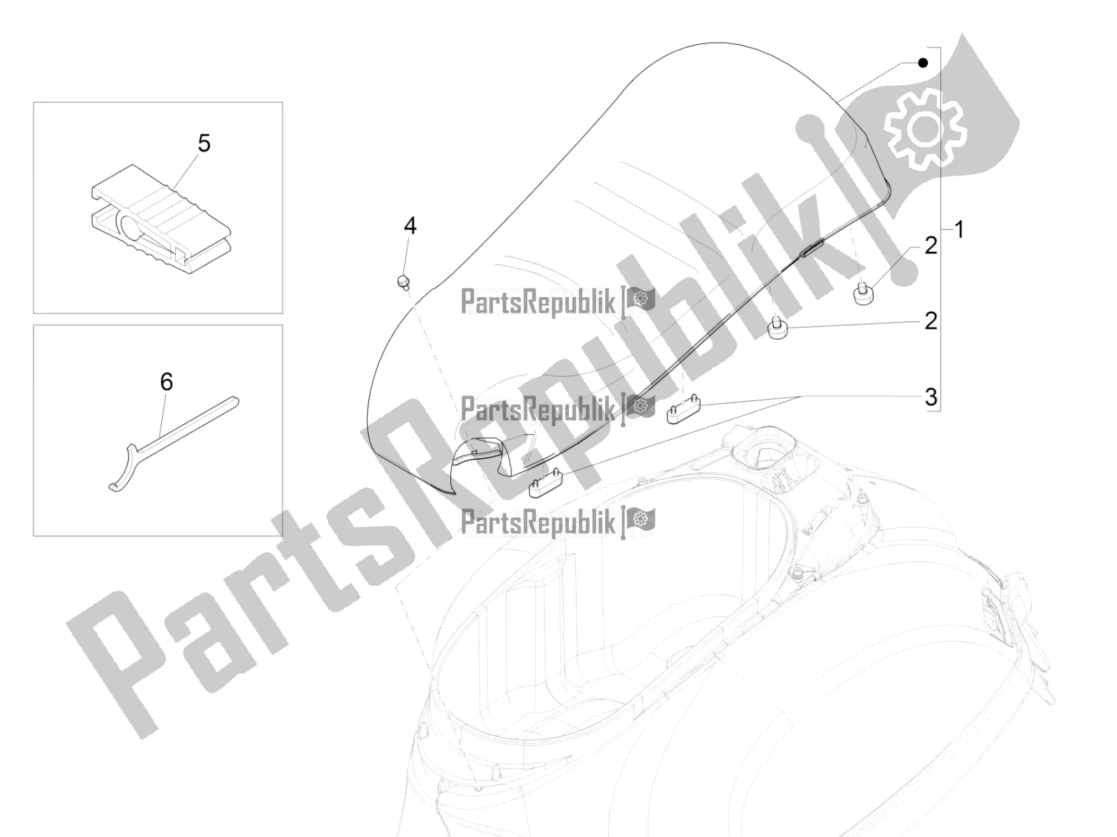 Todas as partes de Sela / Assentos do Vespa GTS 125 ABS 2021