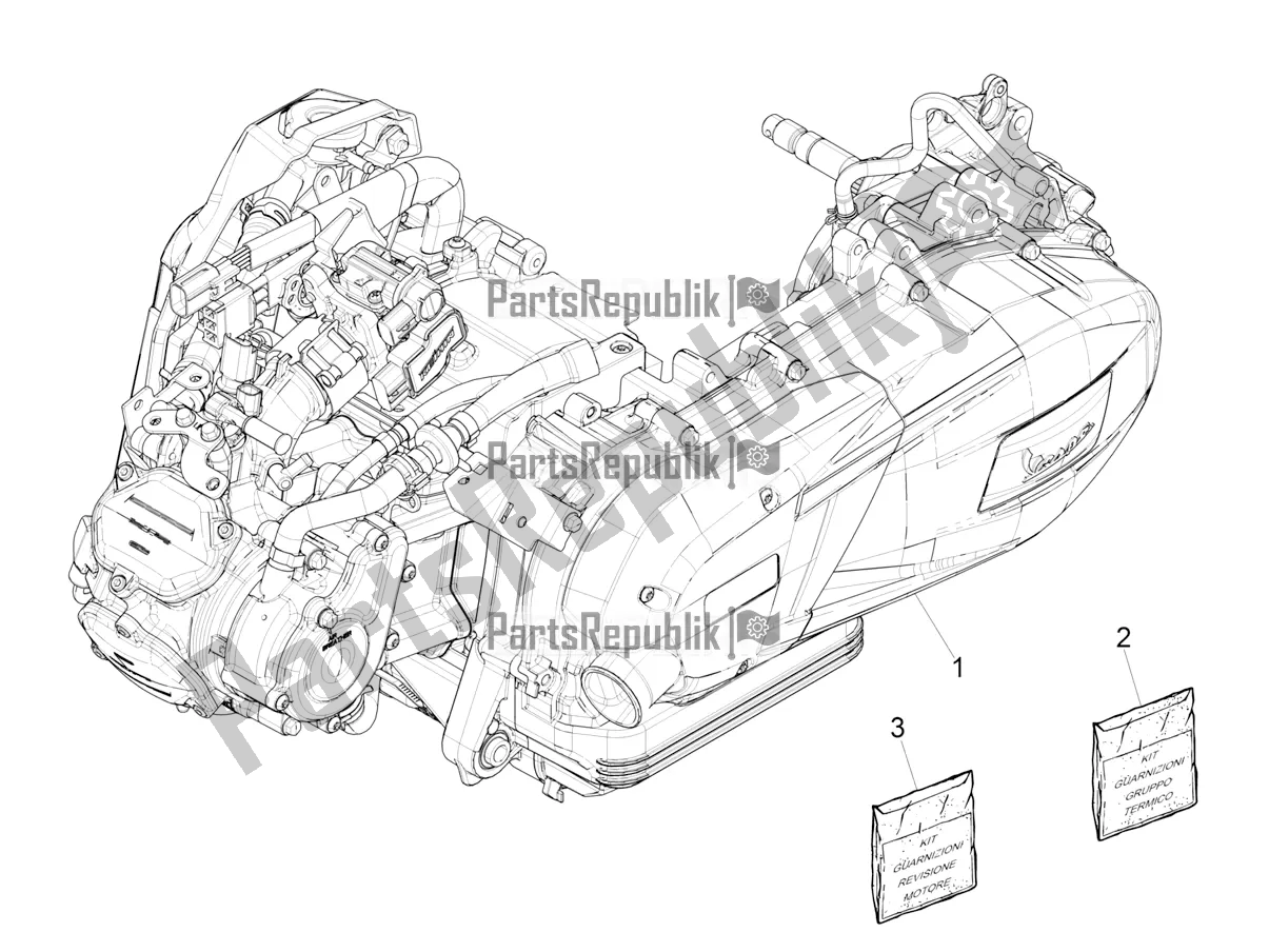 Wszystkie części do Silnik, Monta? Vespa GTS 125 ABS 2022