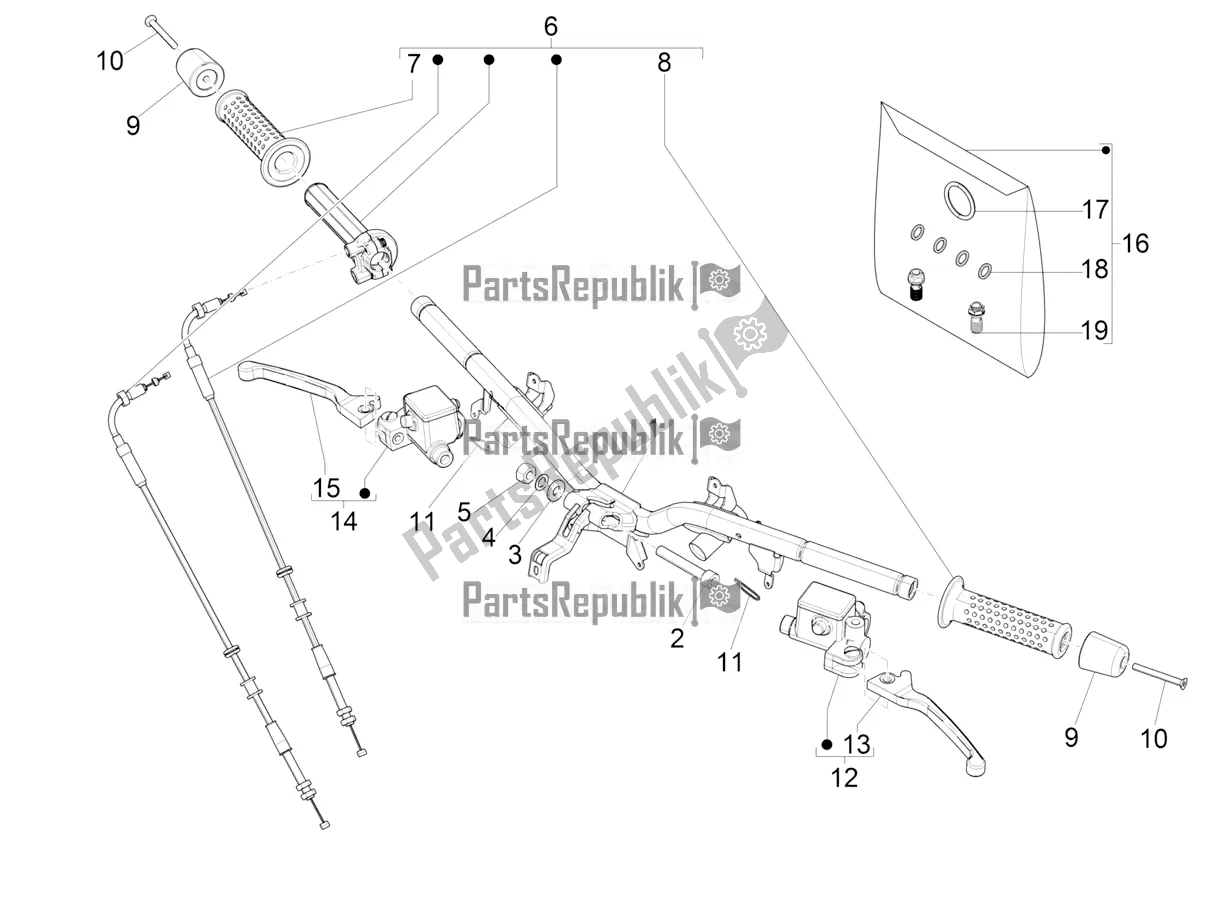 Toutes les pièces pour le Guidon - Master Cil. Du Vespa GTS 125 ABS 2022