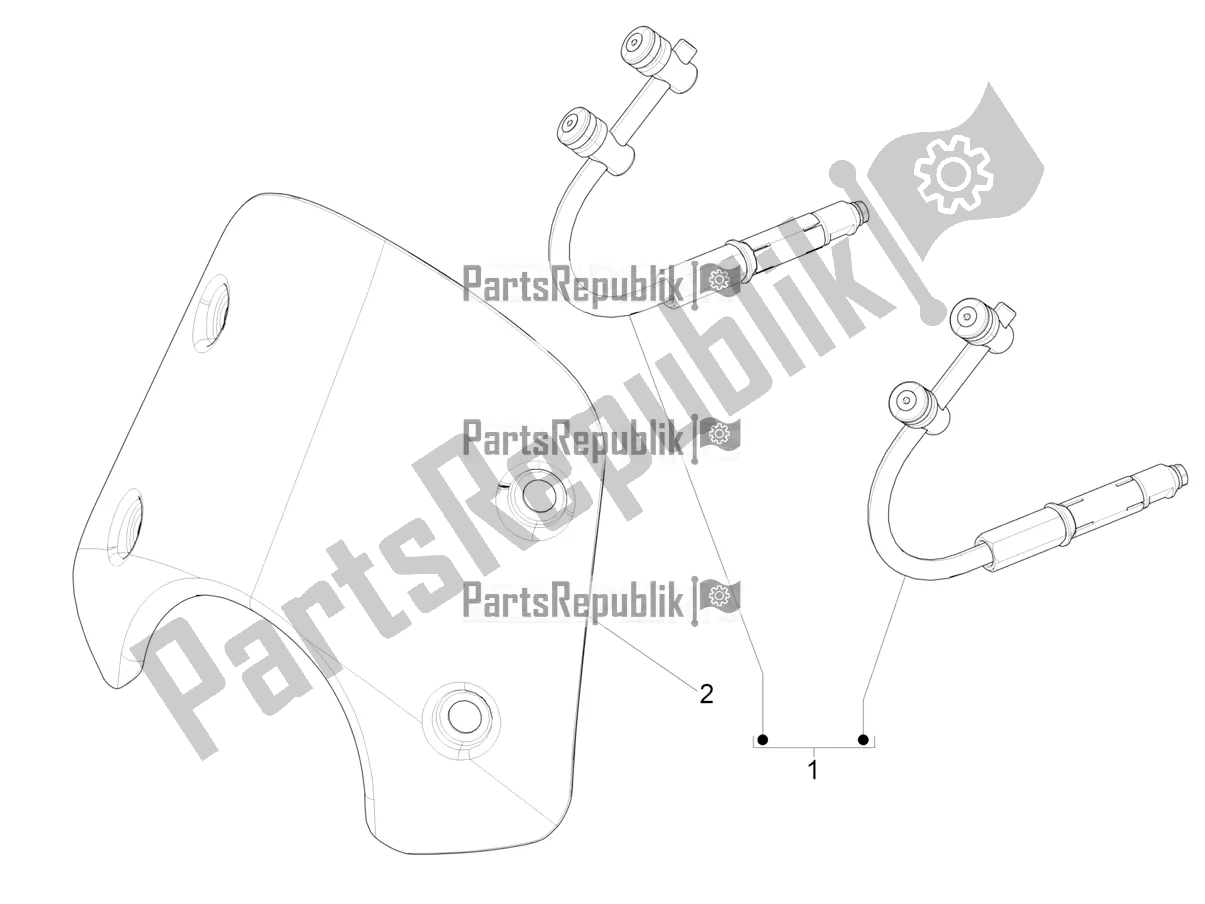 Toutes les pièces pour le Pare-brise - Verre du Vespa GTS 125 ABS 2022