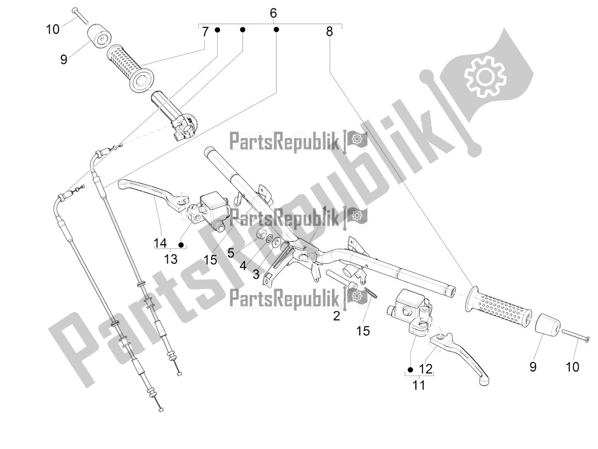 Toutes les pièces pour le Guidon - Master Cil. Du Vespa GTS 125 /GTS Super 0 2016