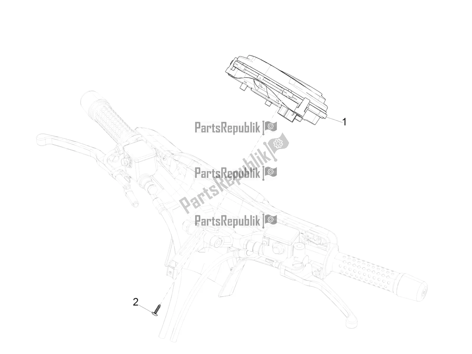 Todas las partes para Combinación De Medidor - Cruscotto de Vespa GTS 125 /GTS Super 0 2016