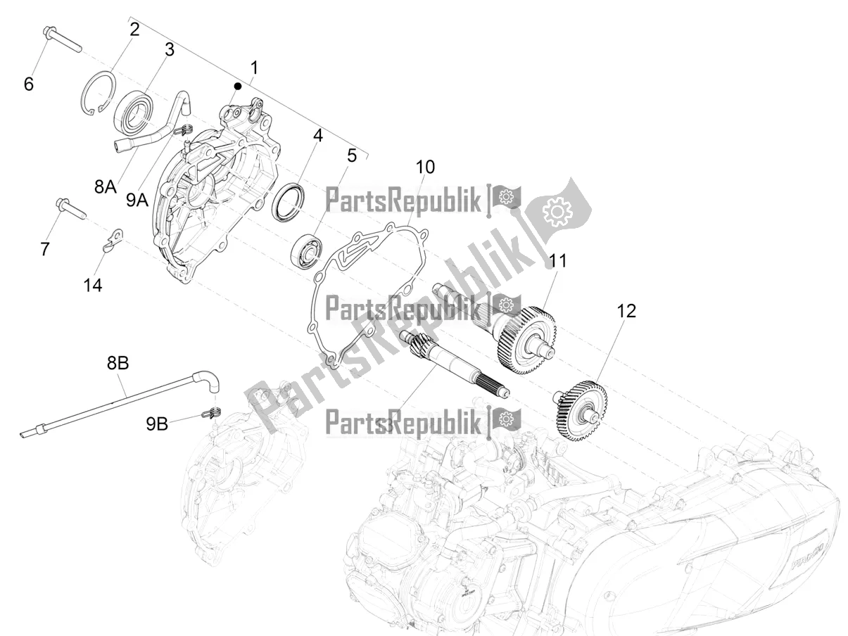 Toutes les pièces pour le Unité De Réduction du Vespa GTS 125 /GTS Super 0 2016