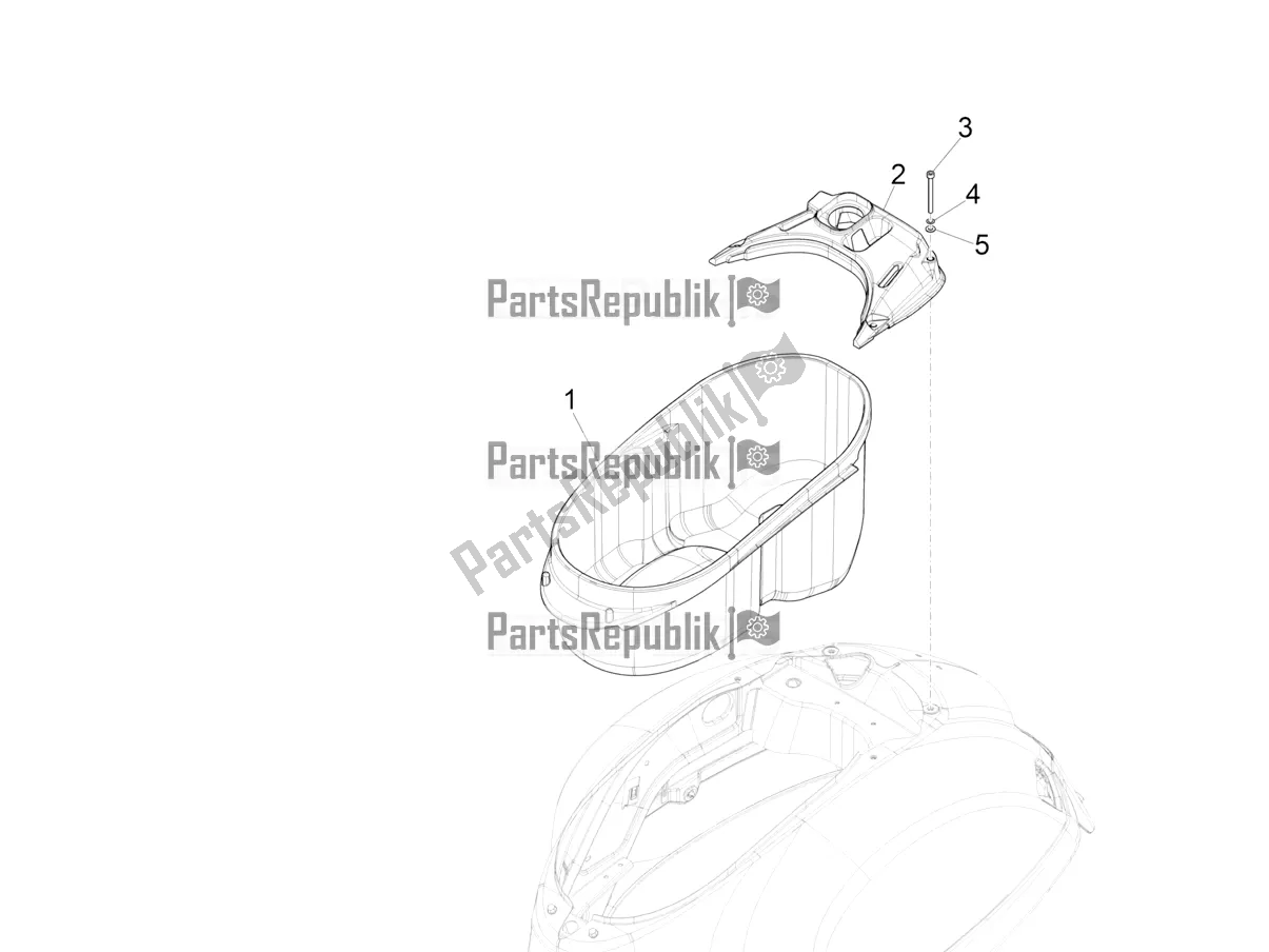 Toutes les pièces pour le Logement De Casque - Sous La Selle du Vespa GTS 125 /GTS Super 0 2017