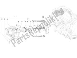 Cylinder-piston-wrist pin unit