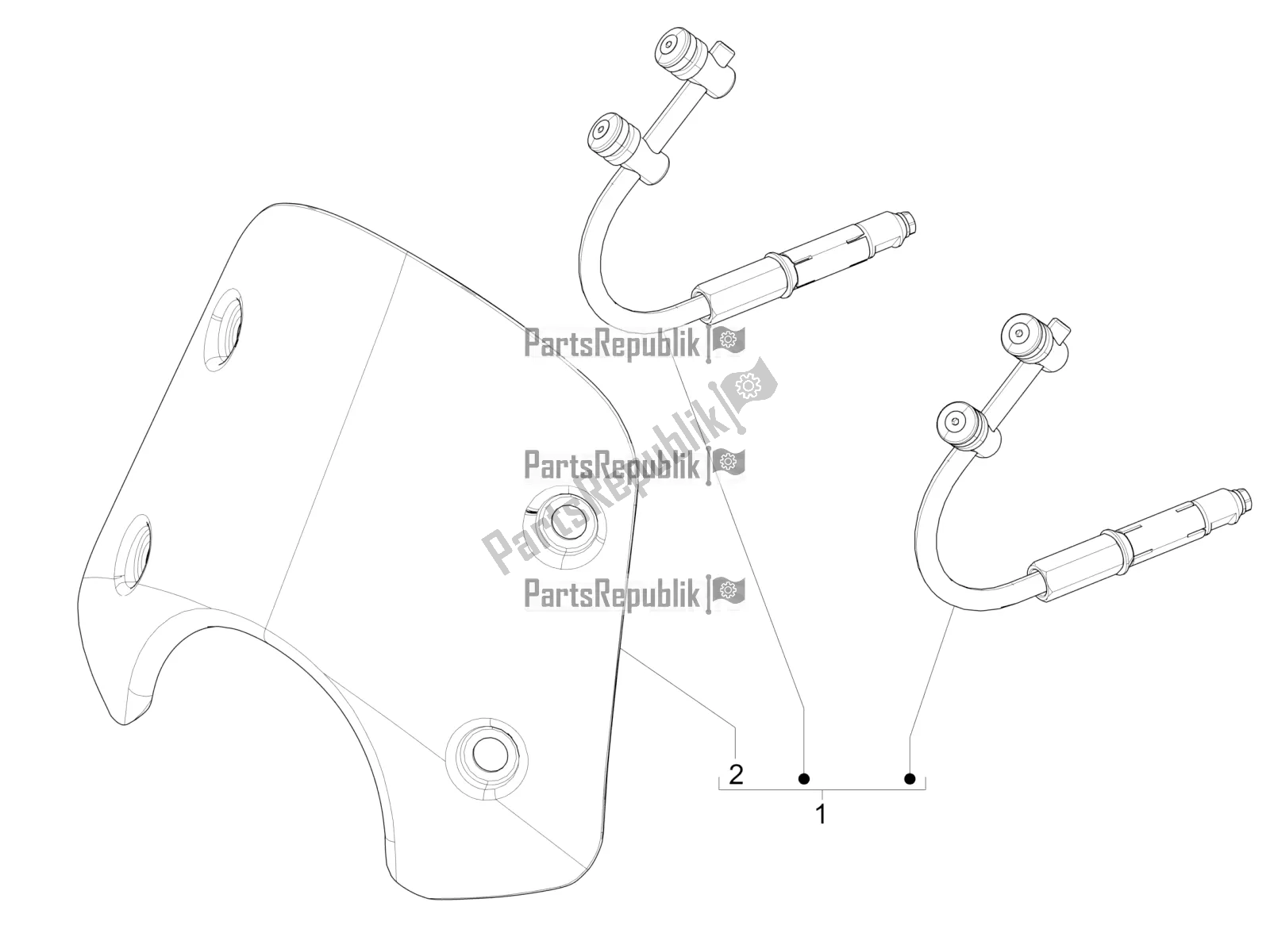 Wszystkie części do Szyba Przednia - Szk? O Vespa GTS 125 /GTS Super 0 2018