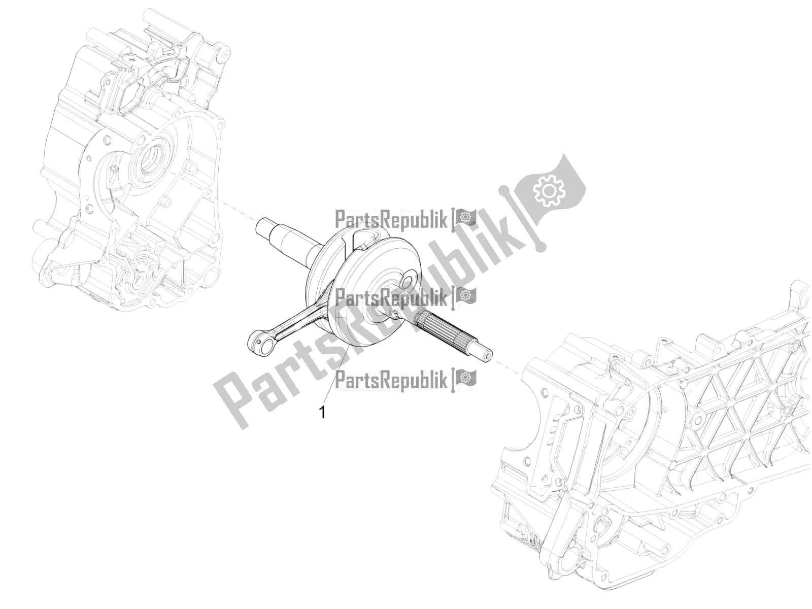 All parts for the Crankshaft of the Vespa GTS 125 Super ABS 2018