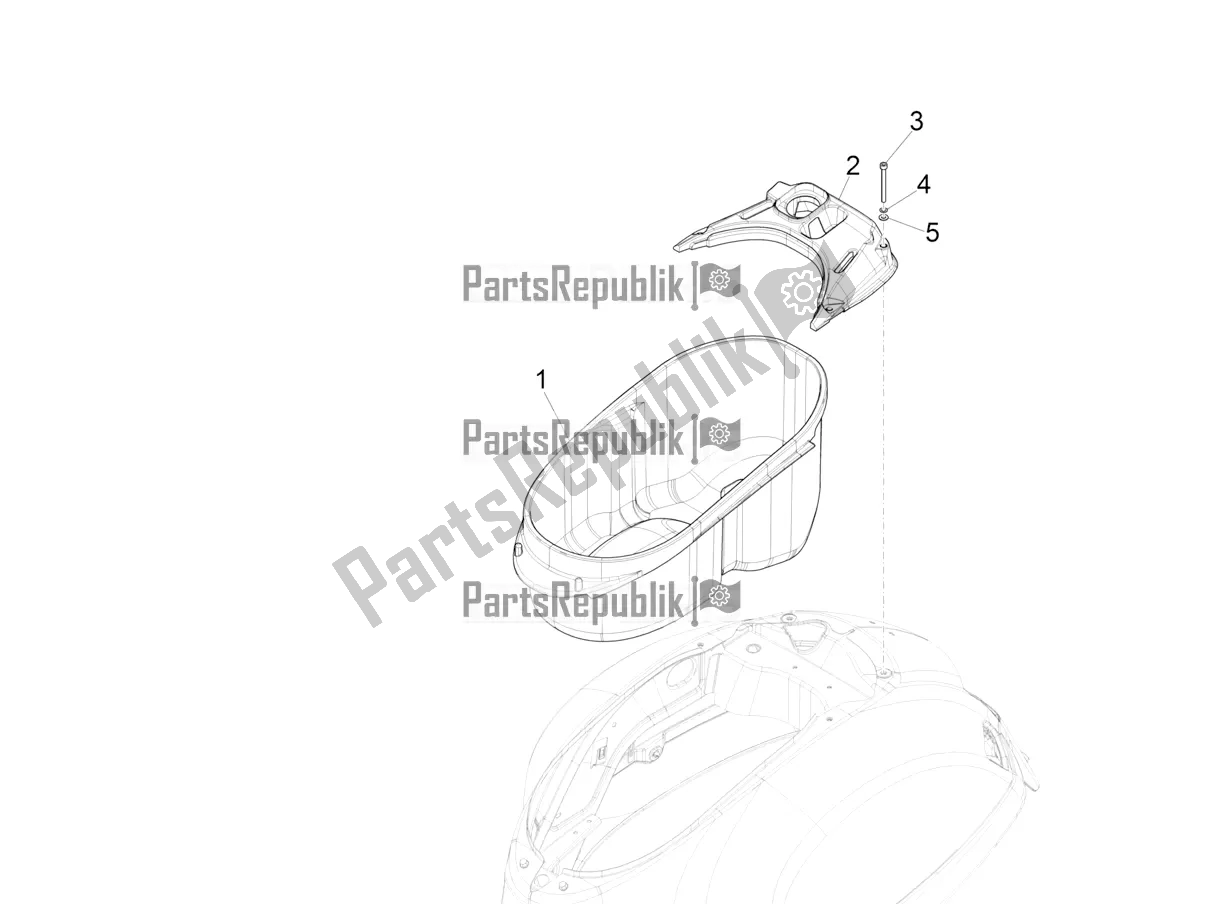 Toutes les pièces pour le Logement De Casque - Sous La Selle du Vespa GTS 125 Super ABS 2019