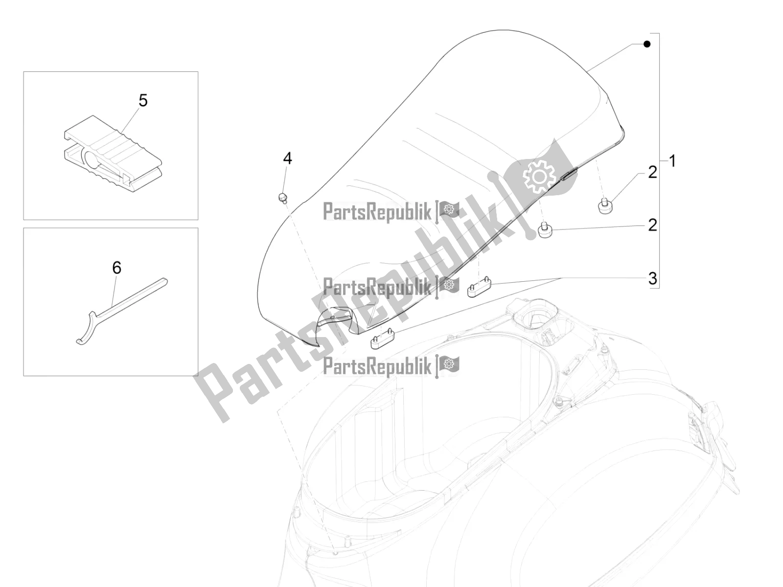 Alle onderdelen voor de Zadel / Stoelen van de Vespa GTS 125 Super ABS 2019