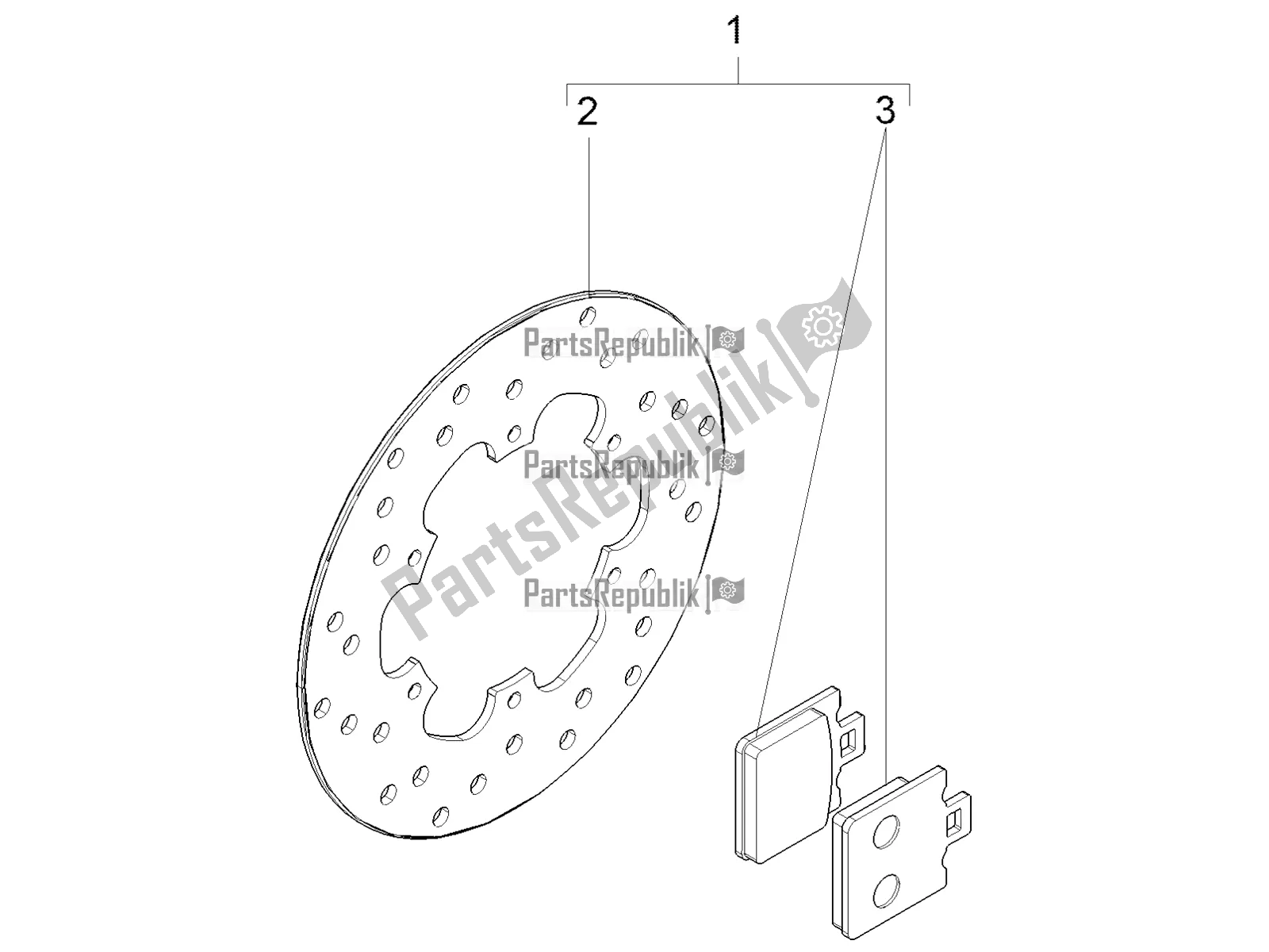 Tutte le parti per il Brakes Kit del Vespa GTS 125 Super ABS 2020