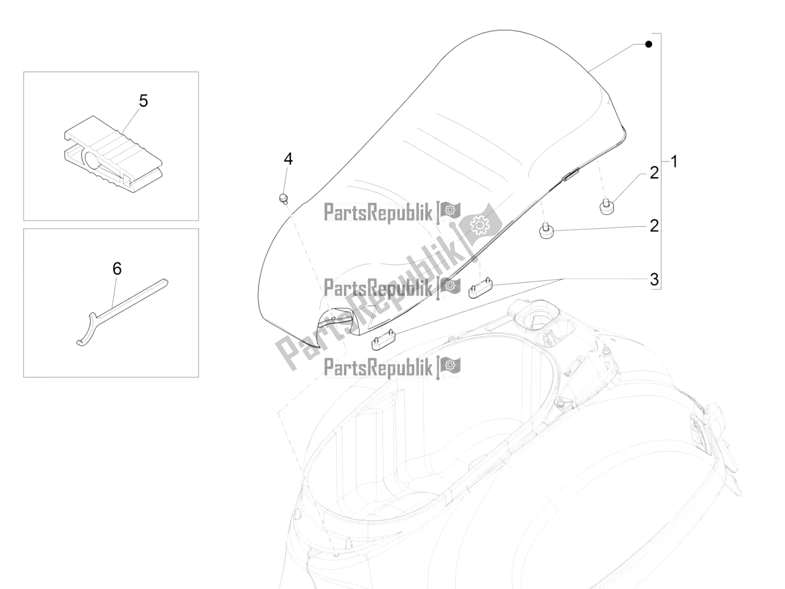 All parts for the Saddle/seats of the Vespa GTS 125 Super ABS 2020