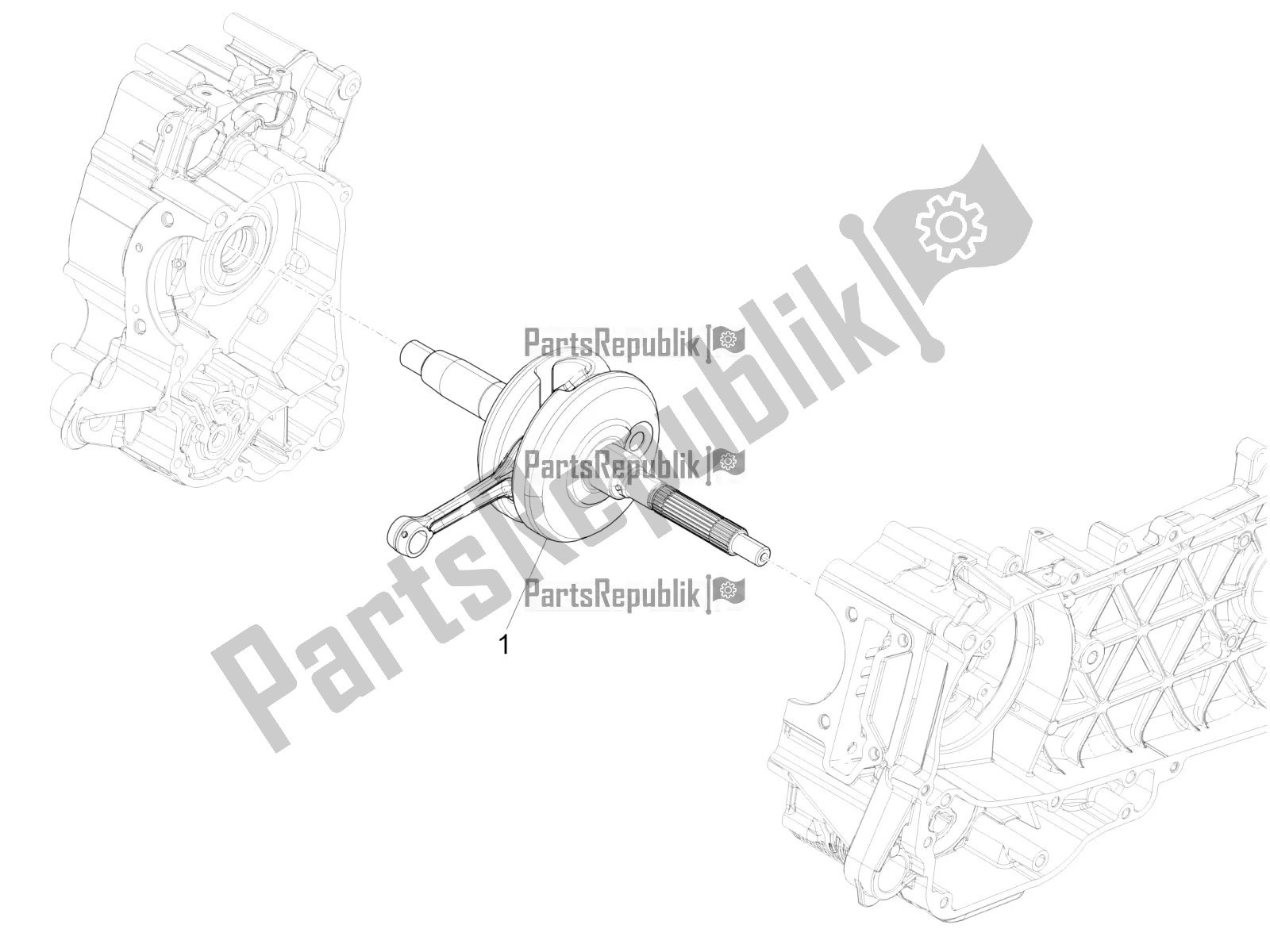 All parts for the Crankshaft of the Vespa GTS 125 Super ABS 2021