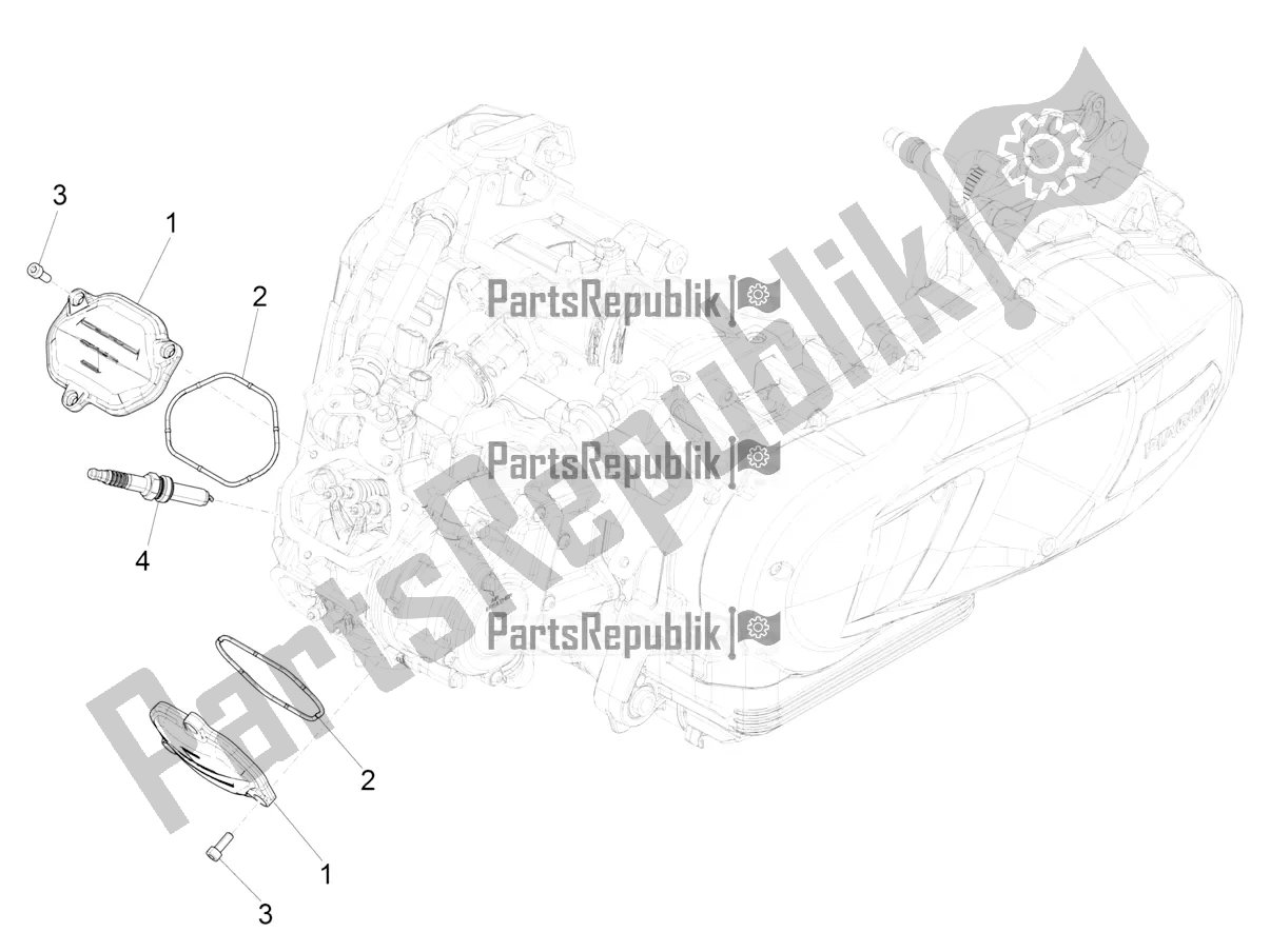 Tutte le parti per il Coperchio Della Testata del Vespa GTS 125 Super ABS 2022