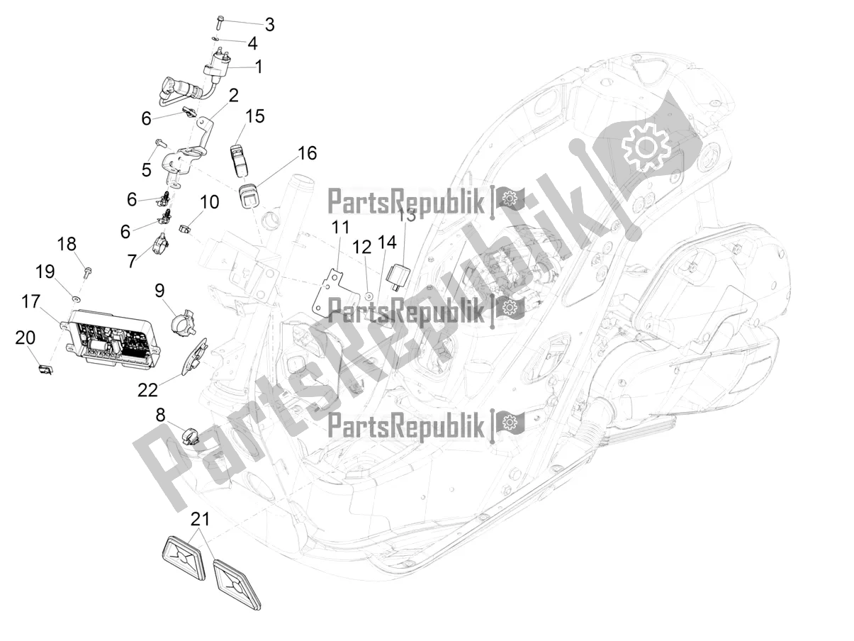 Toutes les pièces pour le Régulateurs De Tension - Unités De Commande électronique (ecu) - H. T. Bobine du Vespa GTS 125 Super ABS 2022