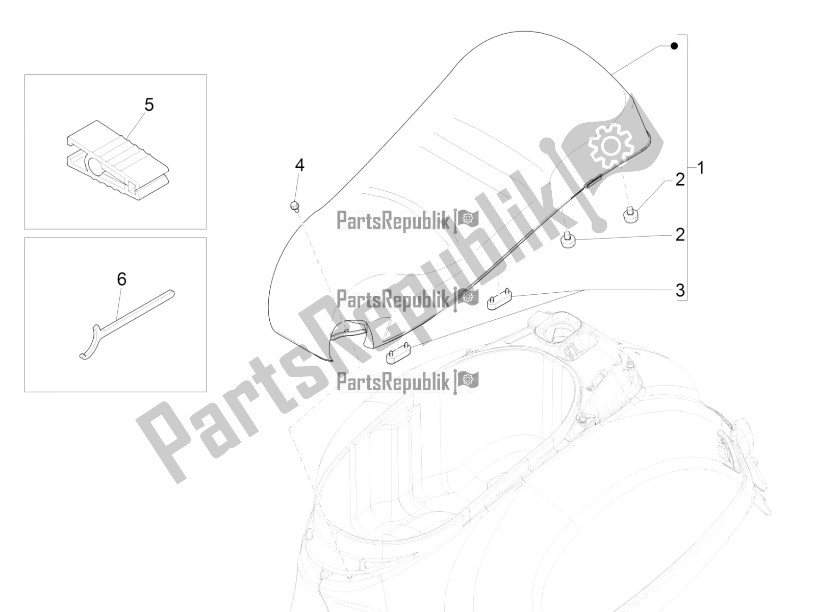 Todas as partes de Sela / Assentos do Vespa GTS 125 Super ABS Apac 2021