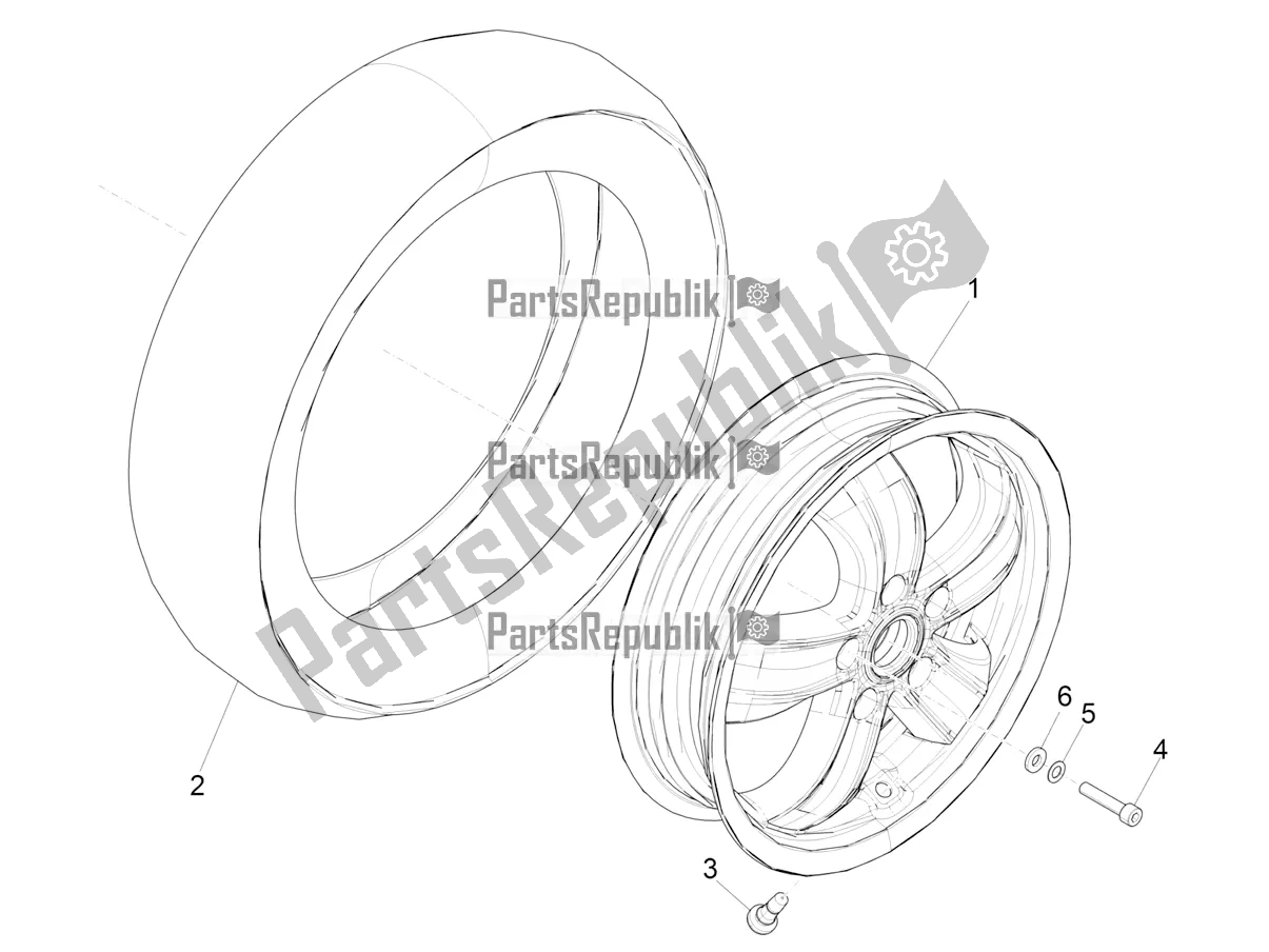 Toutes les pièces pour le Roue Avant du Vespa GTS 125 Super ABS Apac 2022