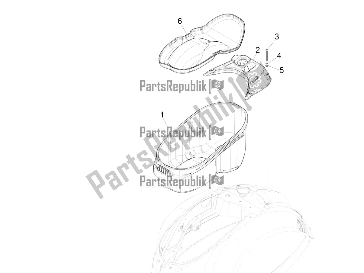 Toutes les pièces pour le Logement De Casque - Sous La Selle du Vespa GTS 125 Super ABS Apac 2022