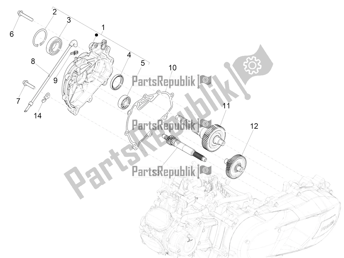 Wszystkie części do Jednostka Redukcyjna Vespa GTS 125 Super ABS Apac 2022