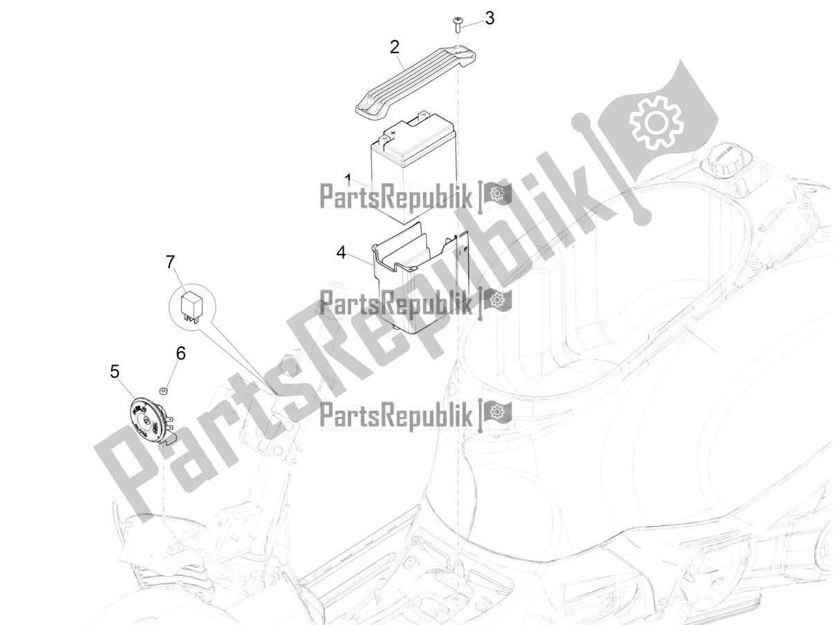 Toutes les pièces pour le Télécommandes - Batterie - Klaxon du Vespa GTS 125 Super ABS Apac 2022