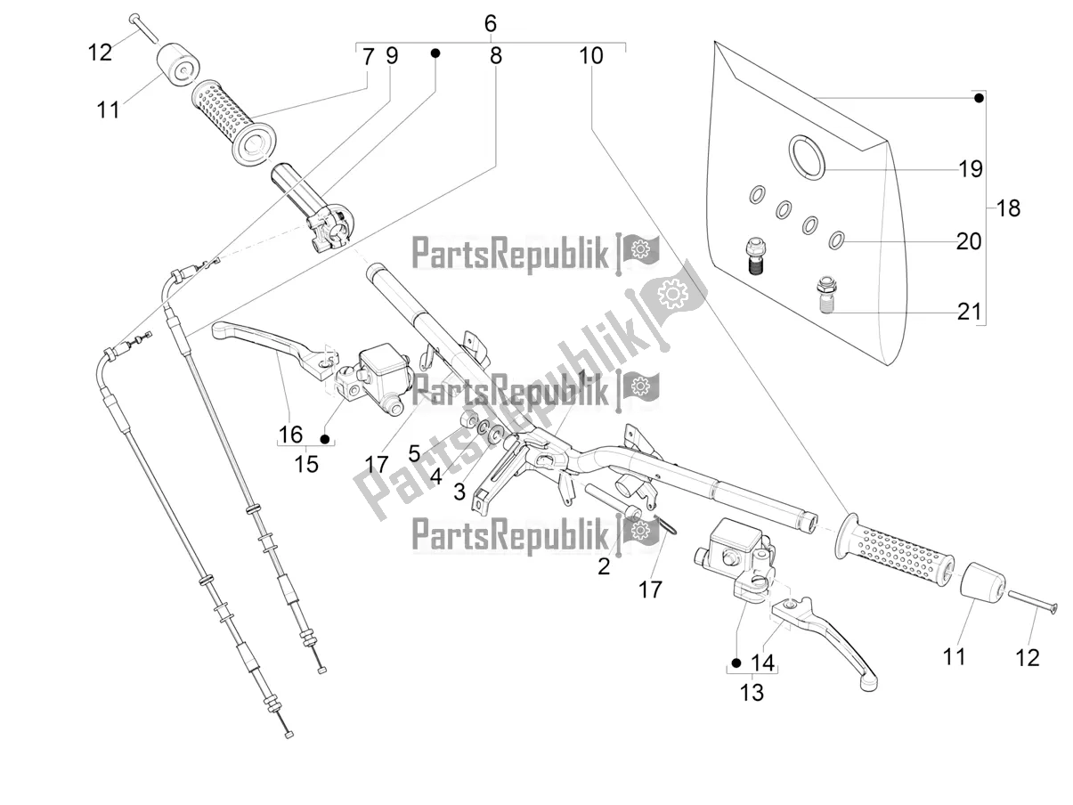 Toutes les pièces pour le Guidon - Master Cil. Du Vespa GTS 125 Super ABS Iget Apac 2017