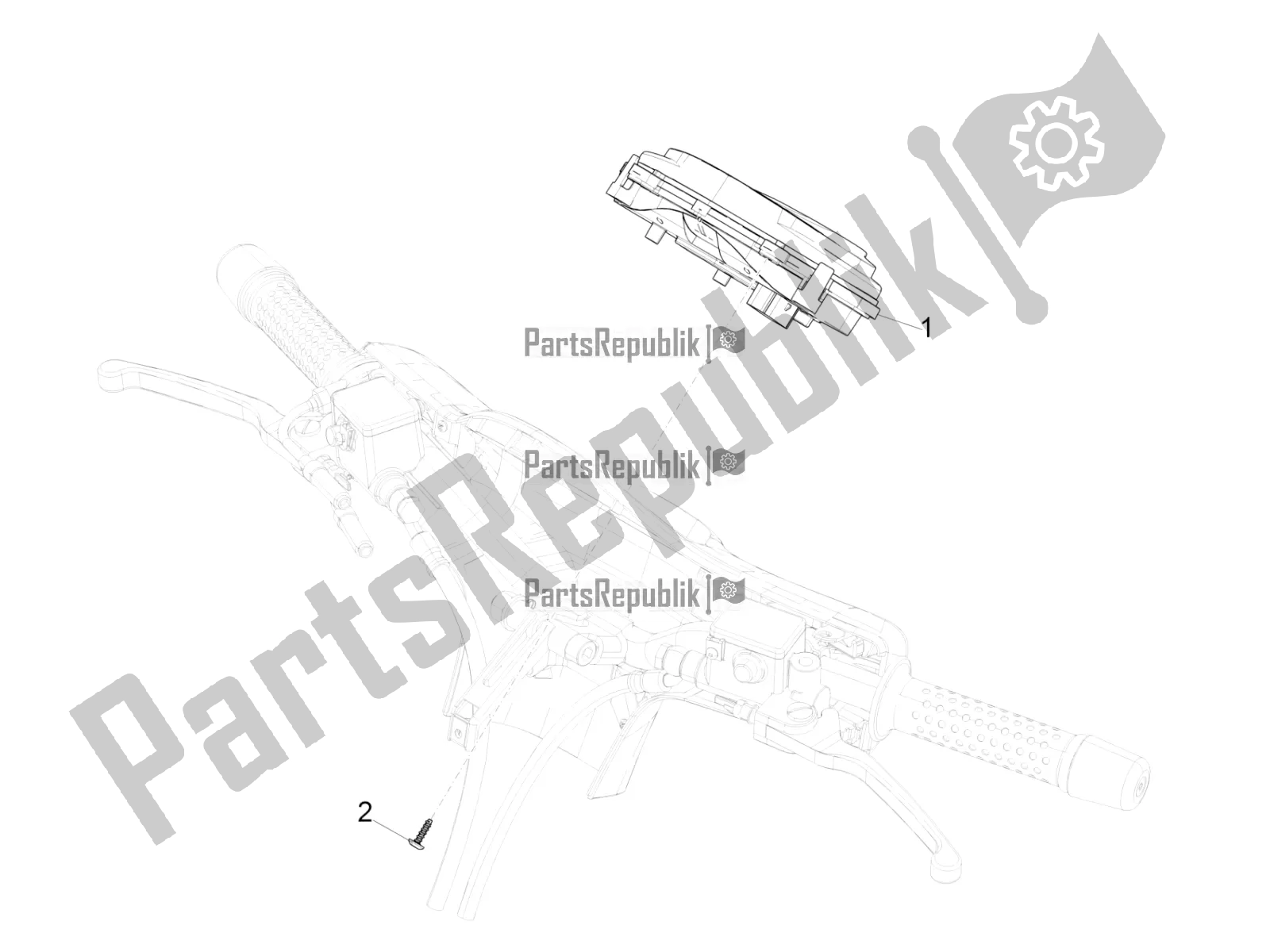 All parts for the Meter Combination - Cruscotto of the Vespa GTS 125 Super ABS Iget Apac 2017