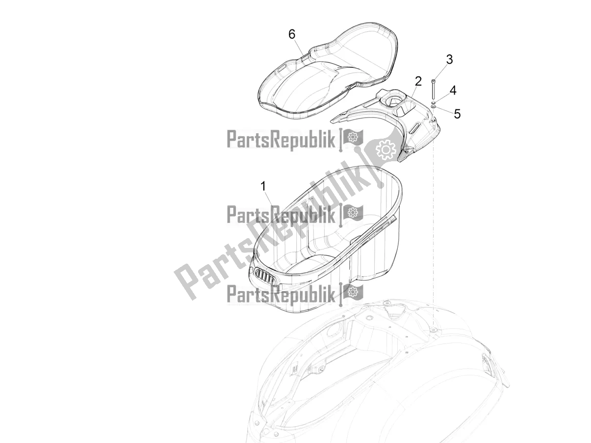 Toutes les pièces pour le Logement De Casque - Sous La Selle du Vespa GTS 125 Super ABS Iget Apac 2020