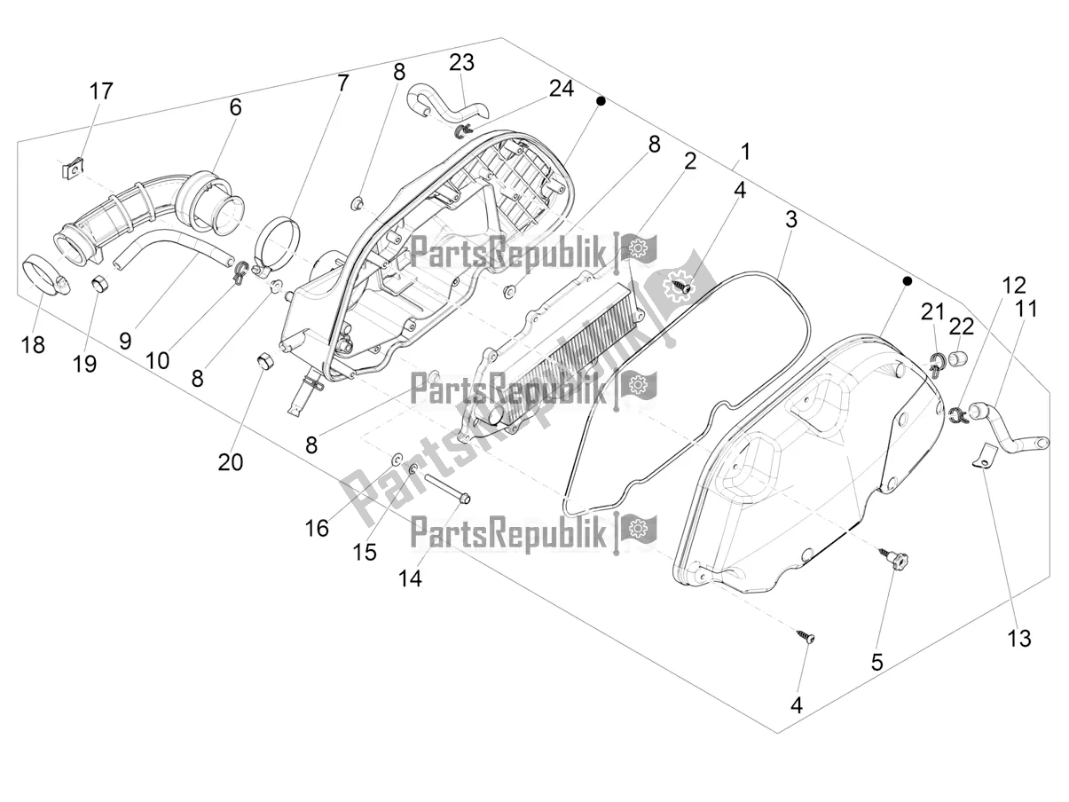 Todas las partes para Filtro De Aire de Vespa GTS 150 3V IE ABS 2016