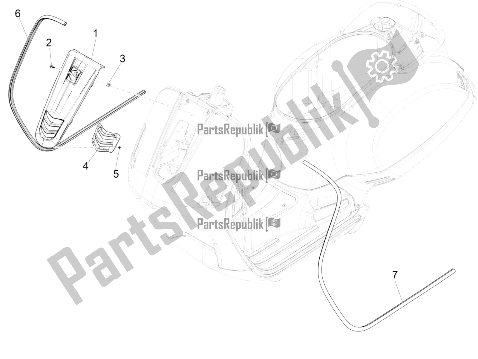 Todas las partes para Escudo Delantero de Vespa GTS 150 3V IE ABS 2016