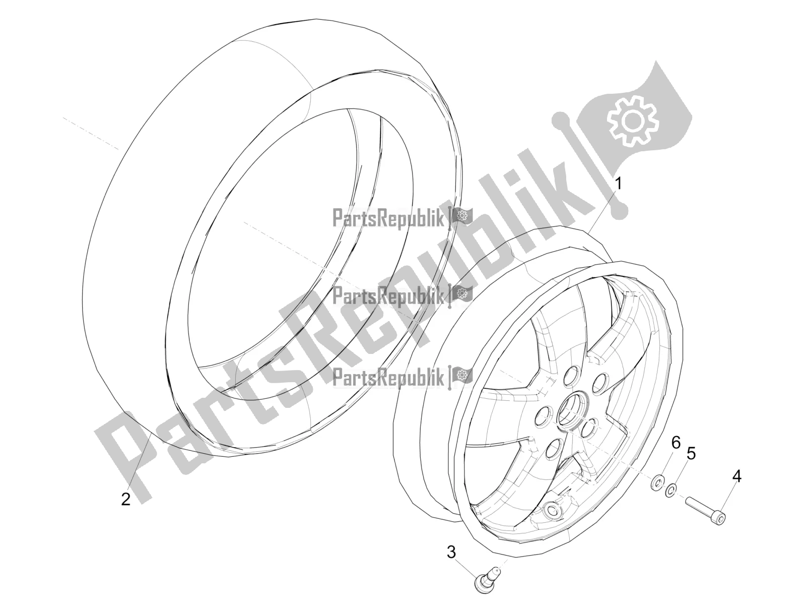 Toutes les pièces pour le Roue Avant du Vespa GTS 150 3V IE ABS 2016