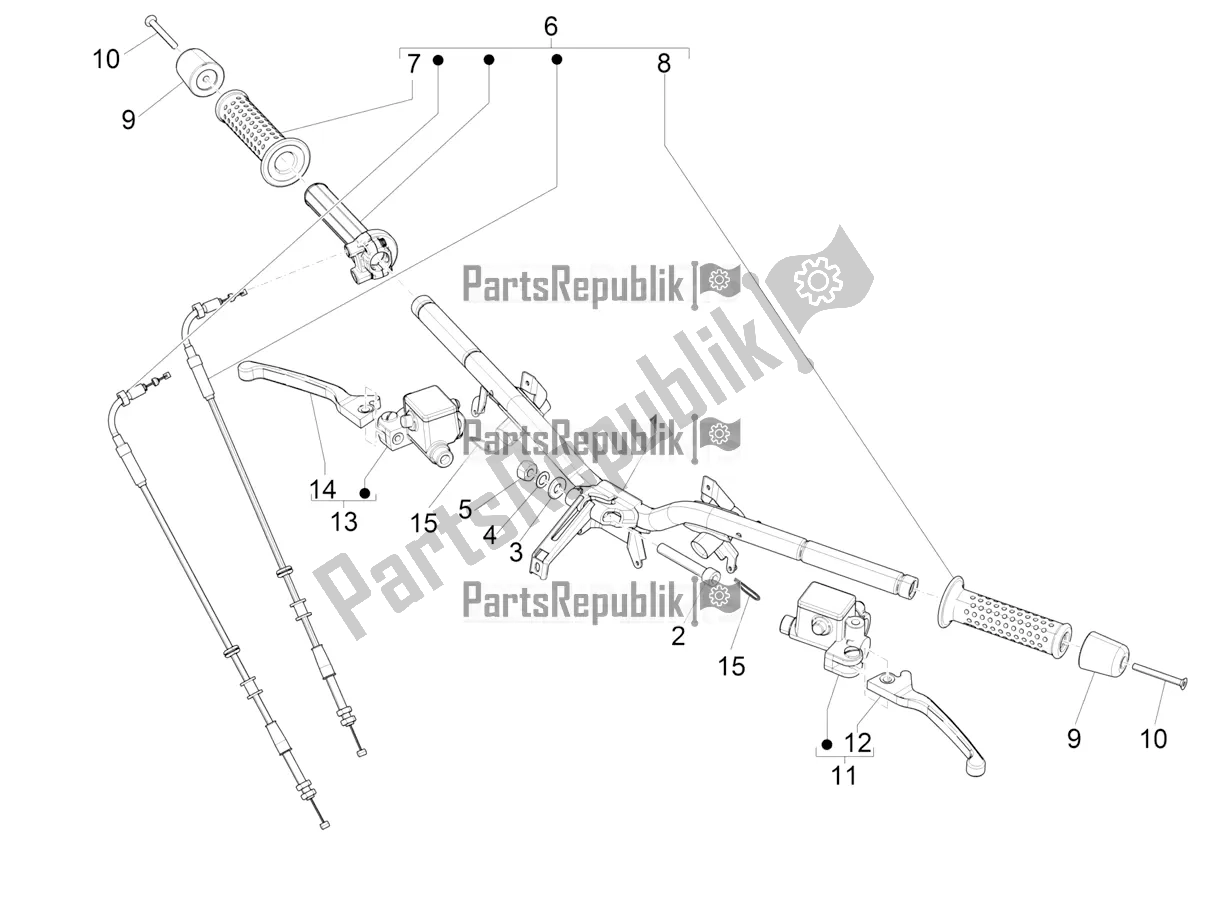 Toutes les pièces pour le Guidon - Master Cil. Du Vespa GTS 150 3V IE ABS 2016