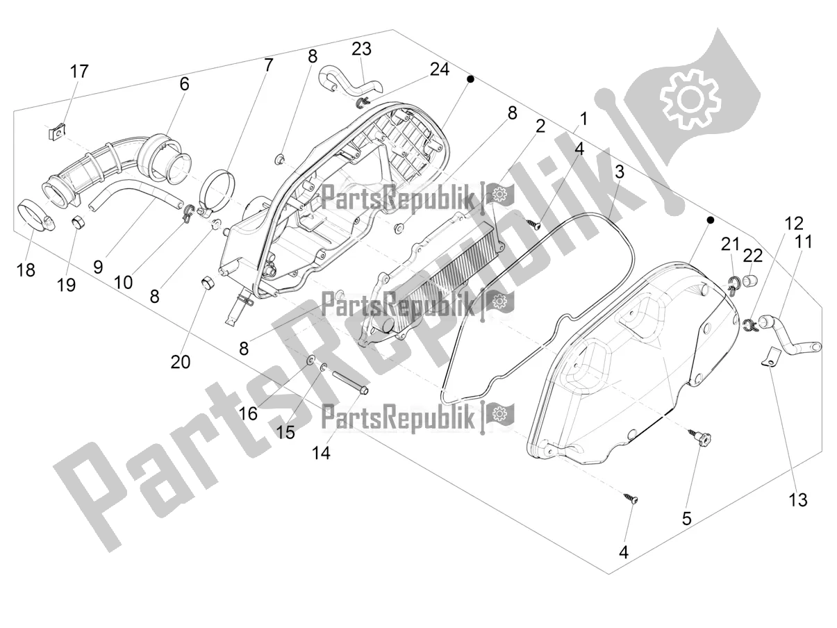 Toutes les pièces pour le Filtre à Air du Vespa GTS 150 3V IE ABS 2017