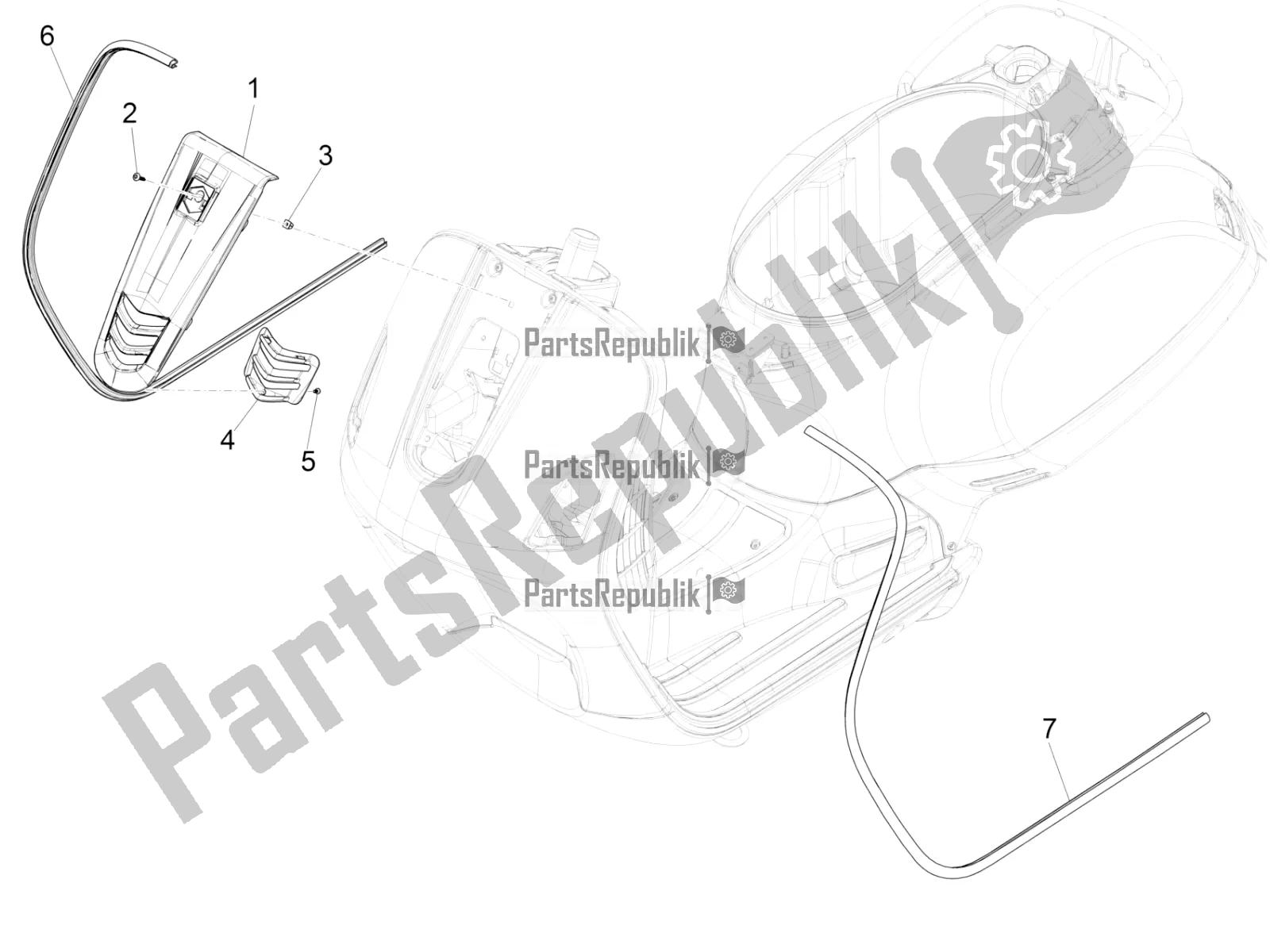 Todas las partes para Escudo Delantero de Vespa GTS 150 3V IE ABS 2017
