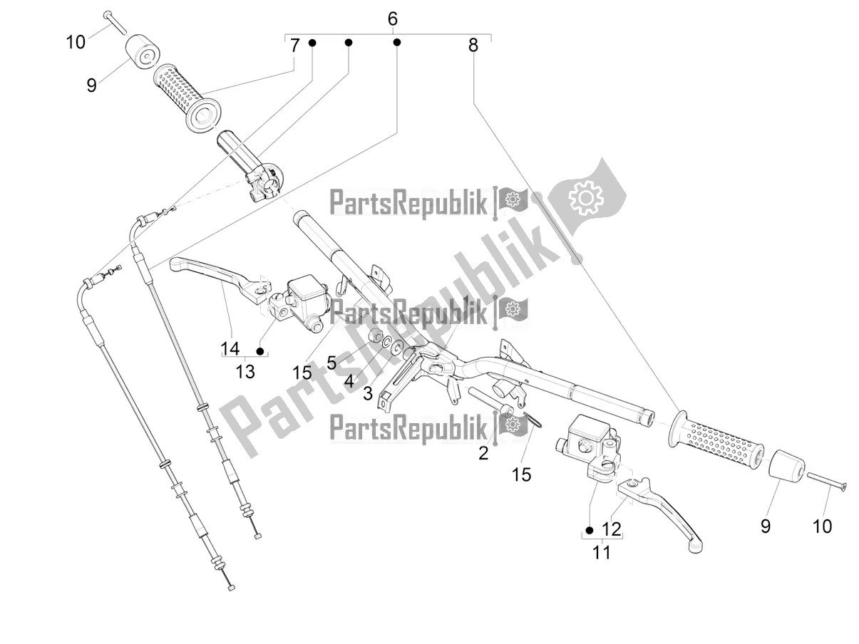 Toutes les pièces pour le Guidon - Master Cil. Du Vespa GTS 150 3V IE ABS 2017