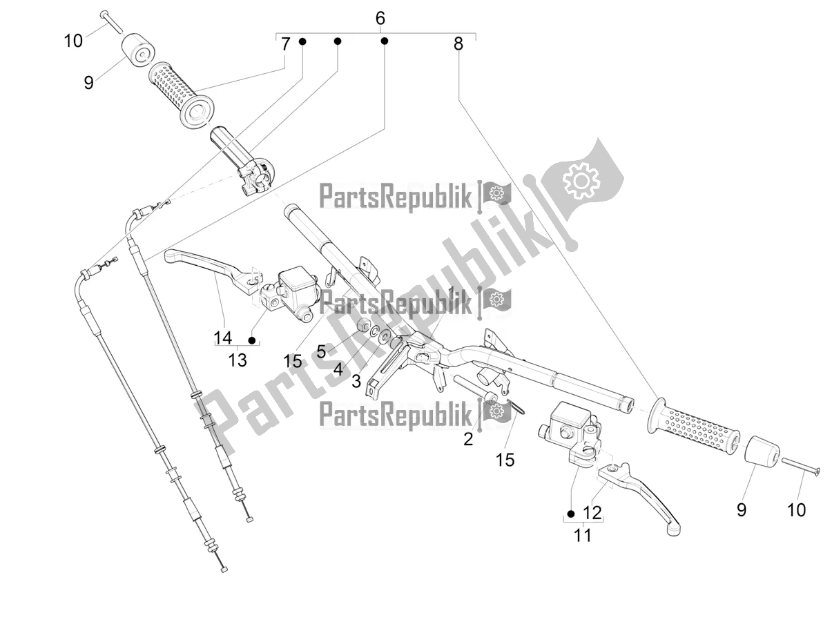 Todas las partes para Manillar - Master Cil. De Vespa GTS 150 3V IE ABS 2018