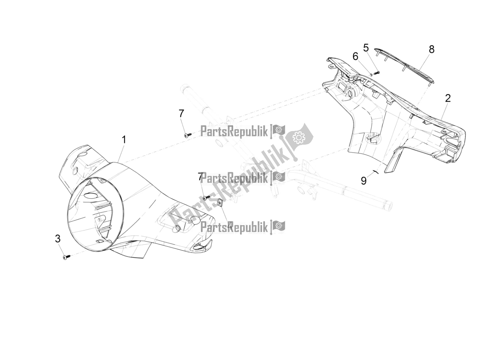 Toutes les pièces pour le Couvertures De Guidon du Vespa GTS 150 3V IE ABS 2019