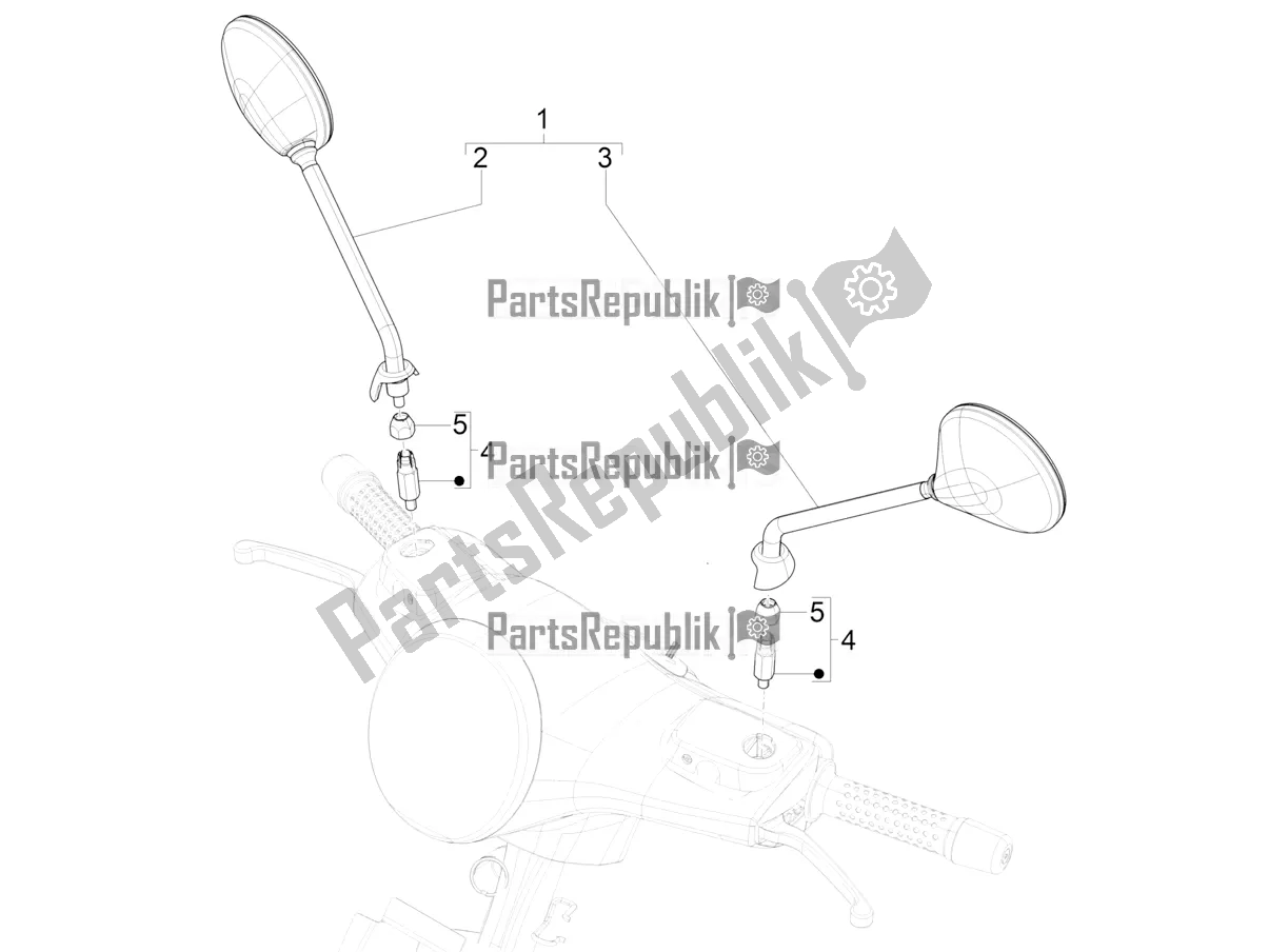 Toutes les pièces pour le Miroir (s) De Conduite du Vespa GTS 150 Super 3V IE 2017