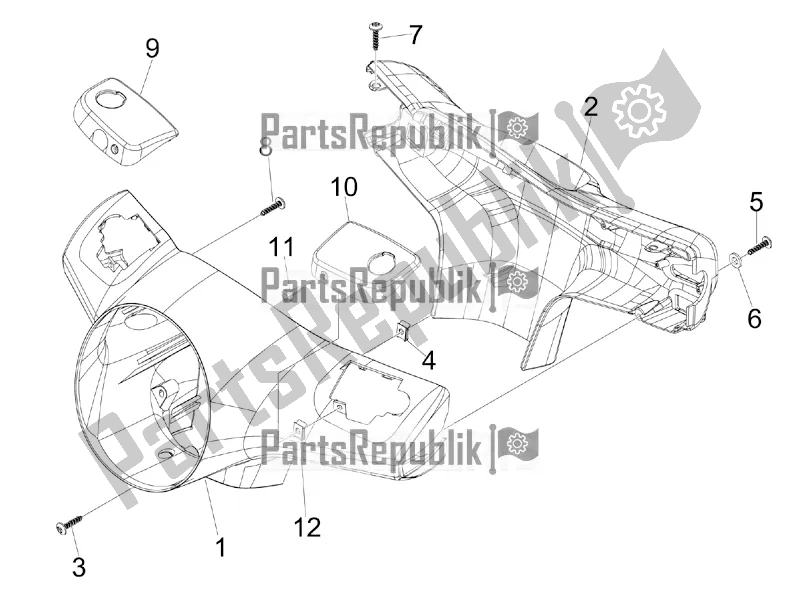 Toutes les pièces pour le Couvertures De Guidon du Vespa GTS 150 Super 3V IE 2017